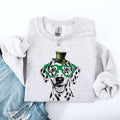 Dalmatian Adorable Dog St Patrick's Day Lucky Irish Charm Graphic Cozy Sweatshirt