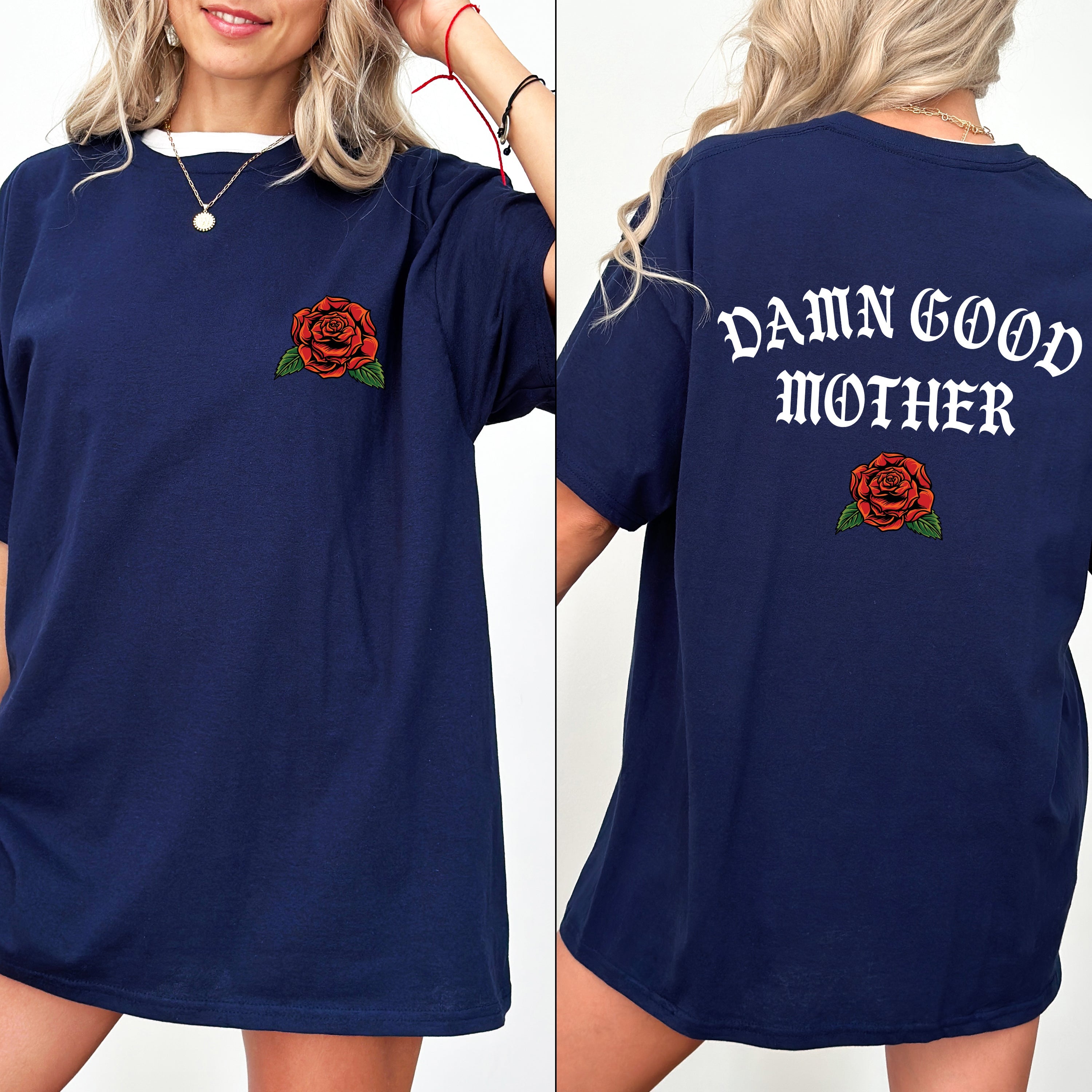 Damn Good Mother Tattoo Mother's Day Mama Vintage Inked Design Celebrating Moms Forever Comfort Colors Tee