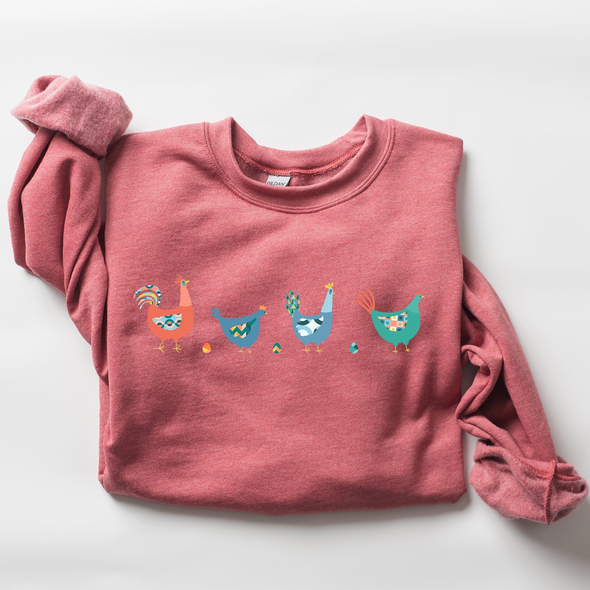 Easter Chickens And Eggs Graphic Sweatshirt