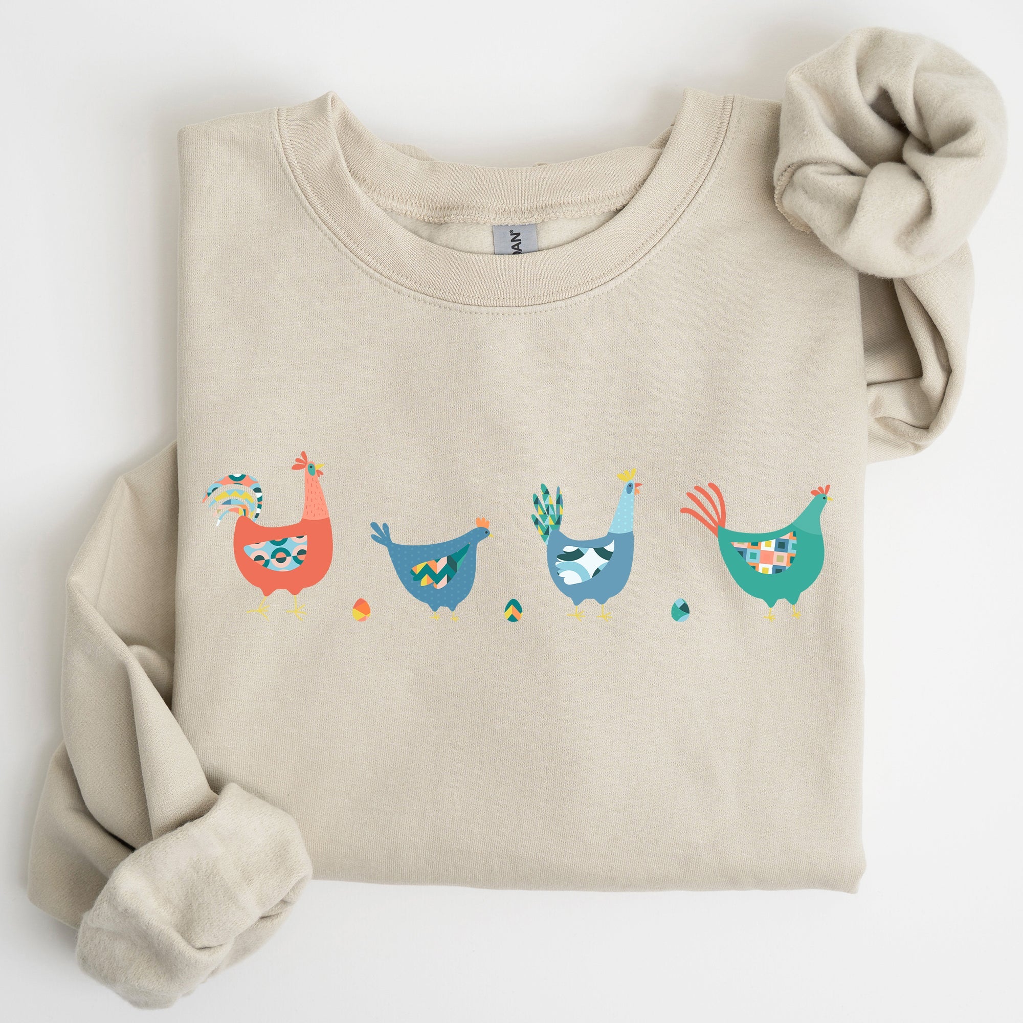 Easter Chickens And Eggs Graphic Sweatshirt