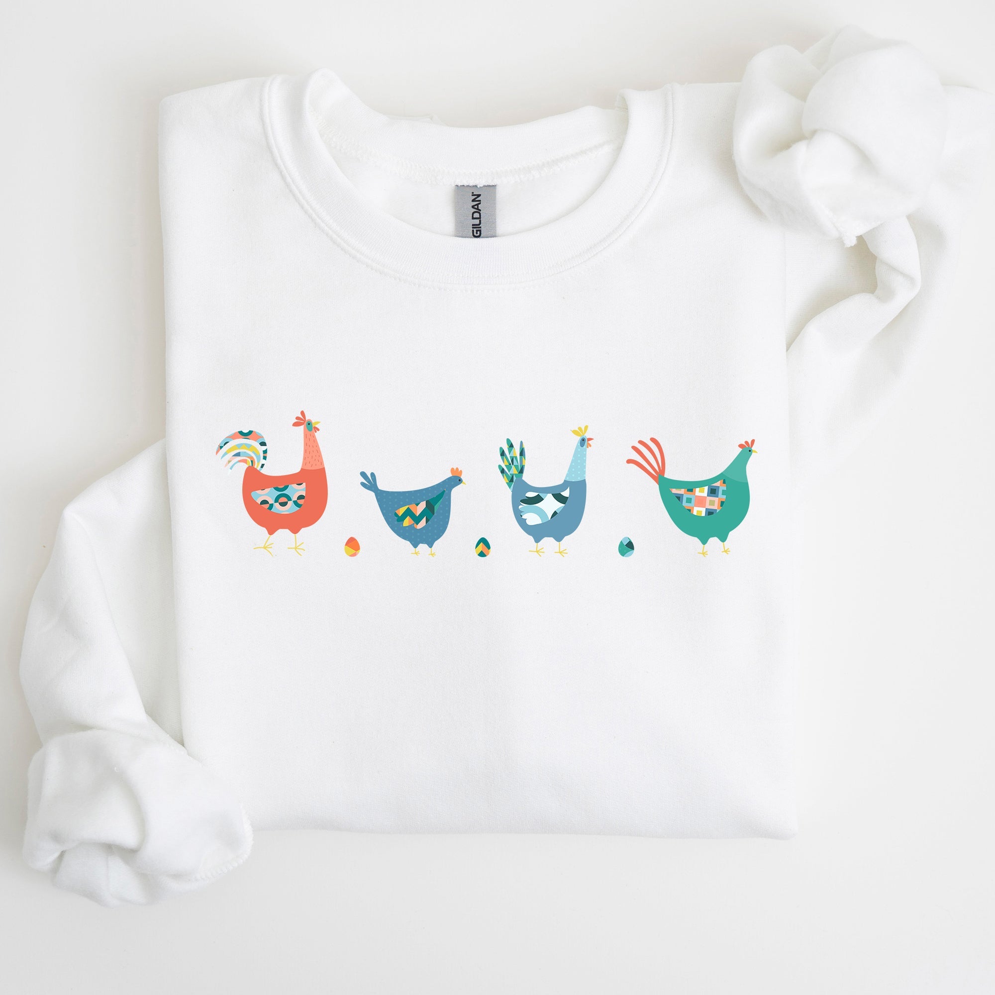 Easter Chickens And Eggs Graphic Sweatshirt