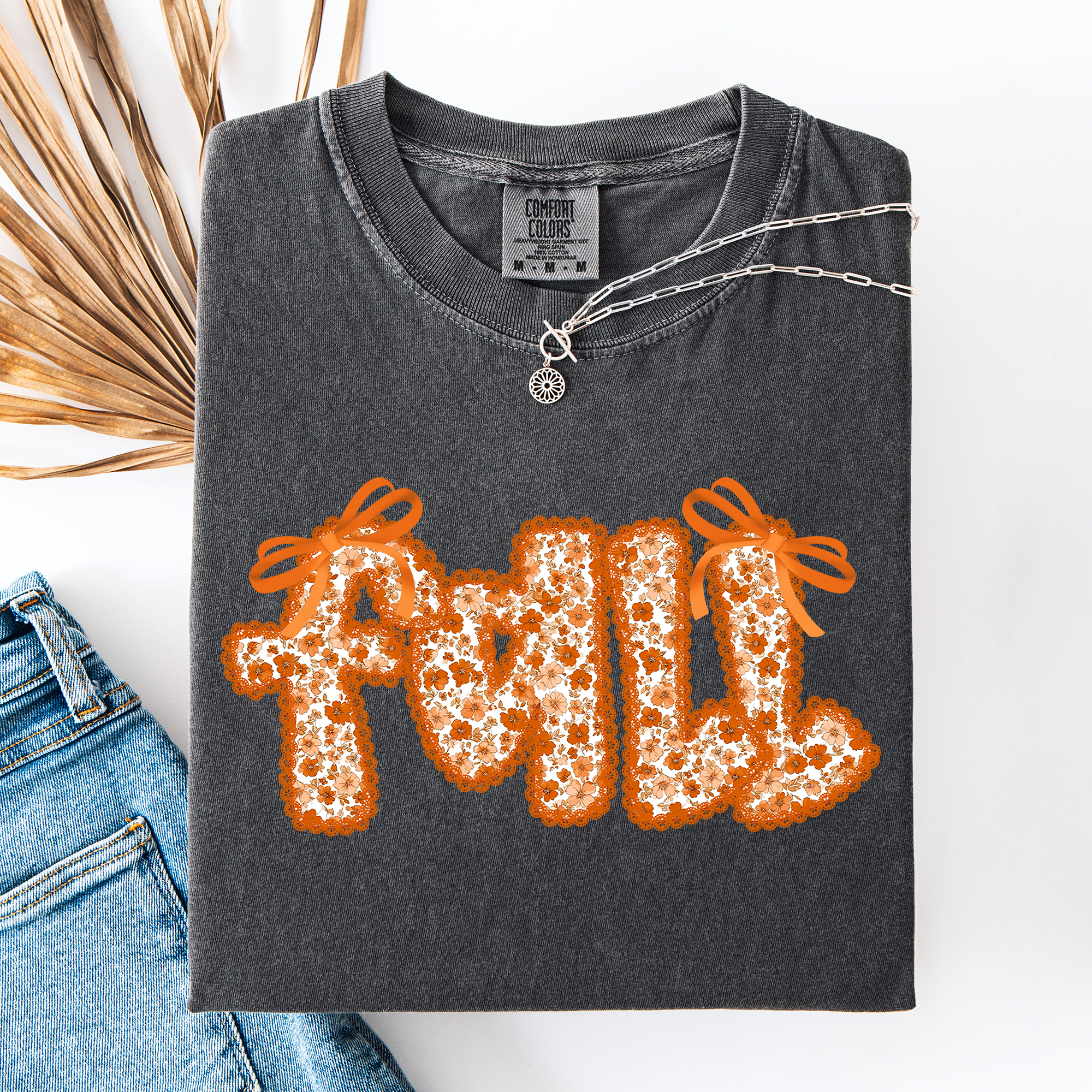 Fall Beautiful Bows Ribbons Colorful Autumn Coquette Vintage Retro Comfort Colors Tee