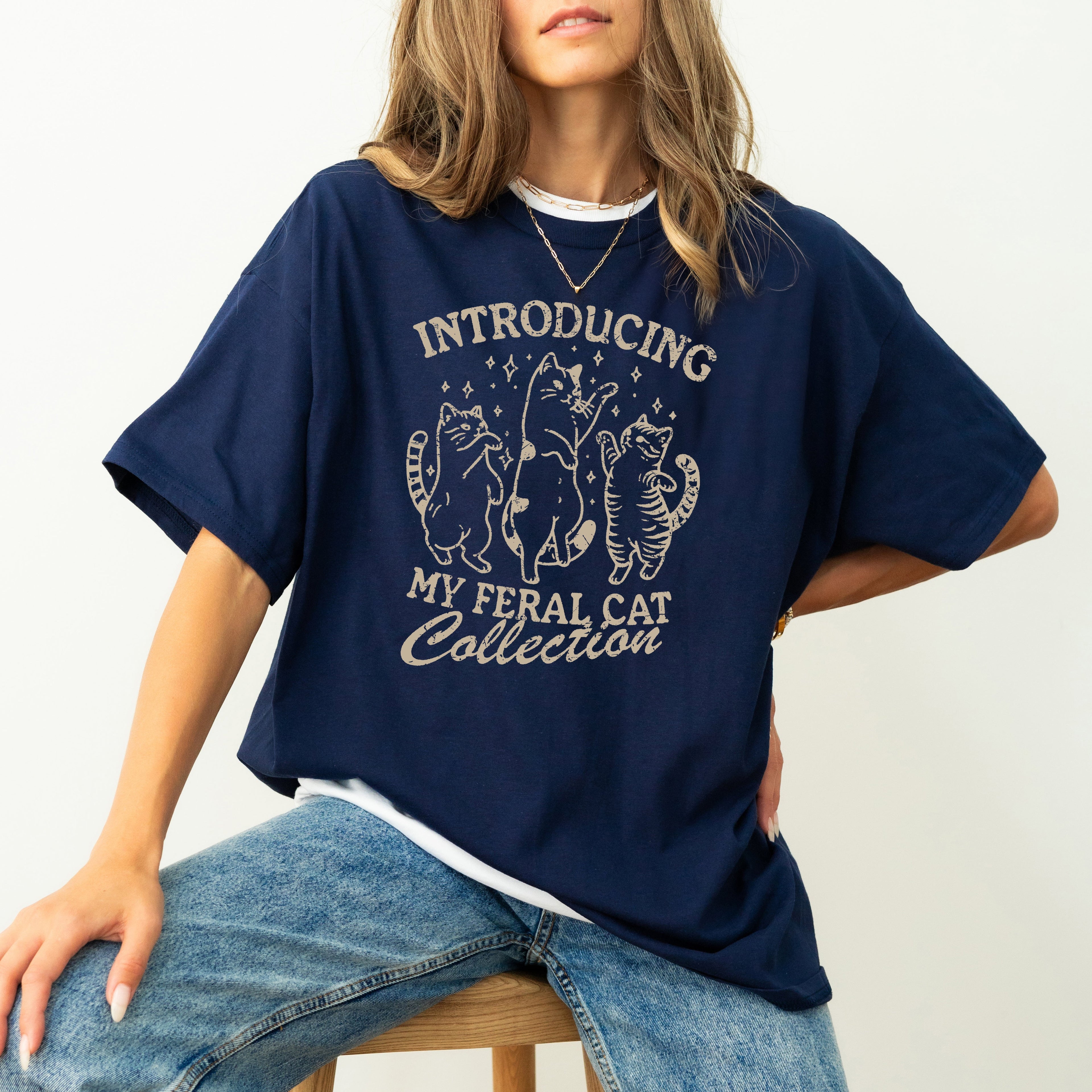 Feral Cats Meme Sassy Vintage Cat Humor Graphic Style For Cat Lovers Comfort Colors Tee