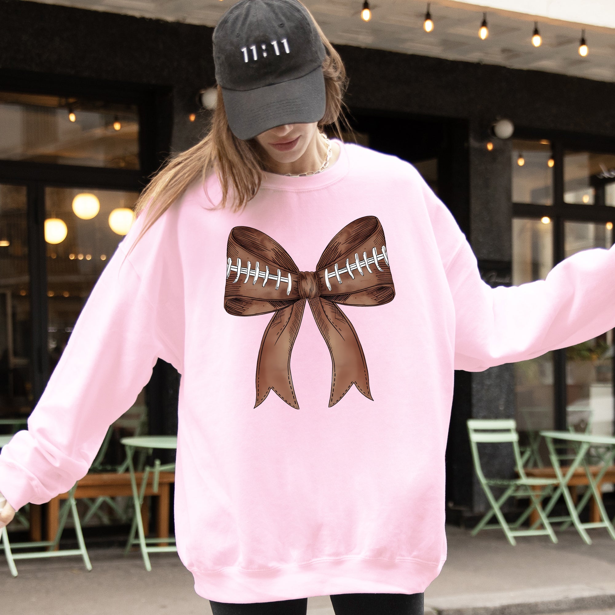 Football Coquette Girly Sports Game Day Big Game Touchdown Tailgate Party Sweatshirt