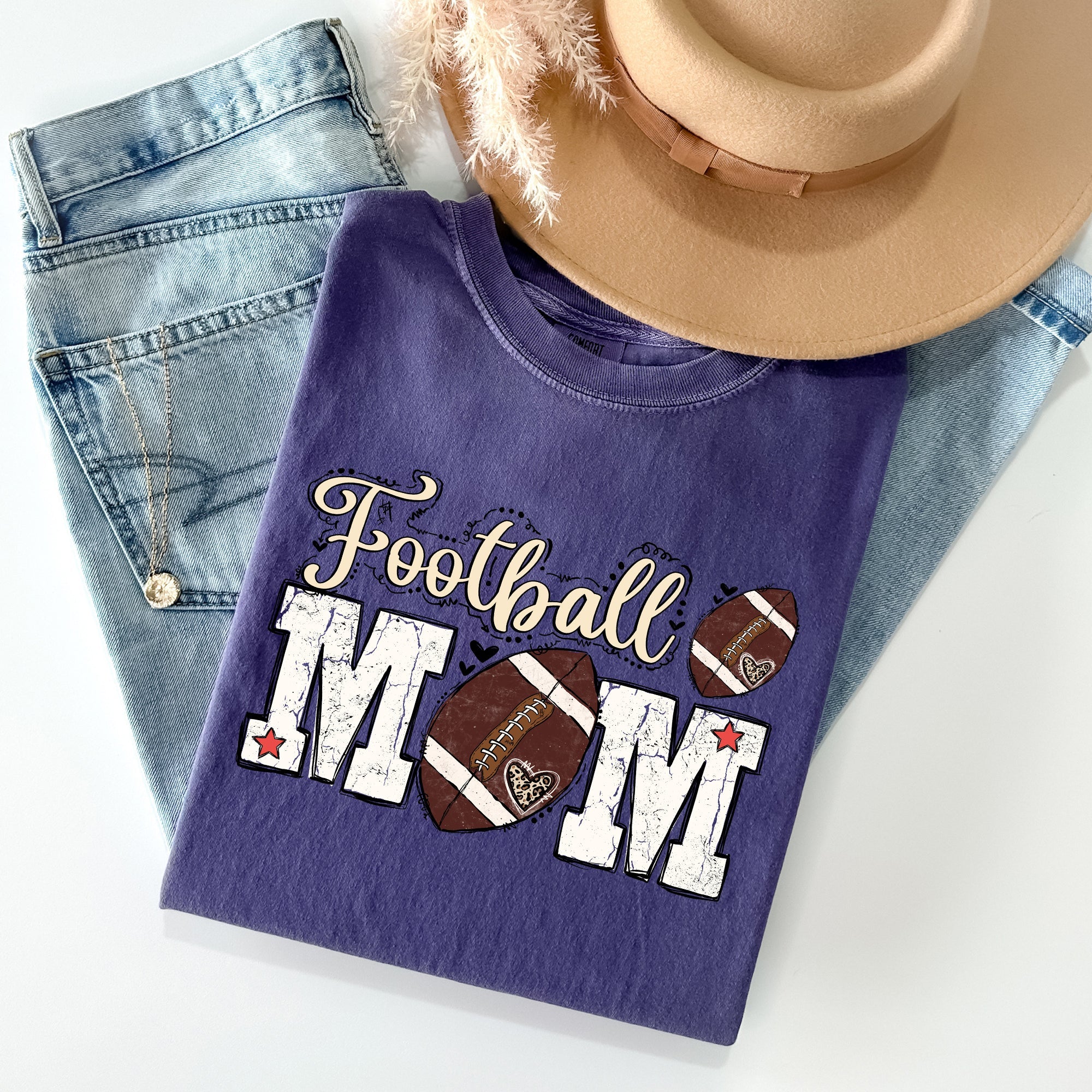 Football Mom Game Day Big Game Tailgate Party Sports Enthusiast Comfort Colors Tee