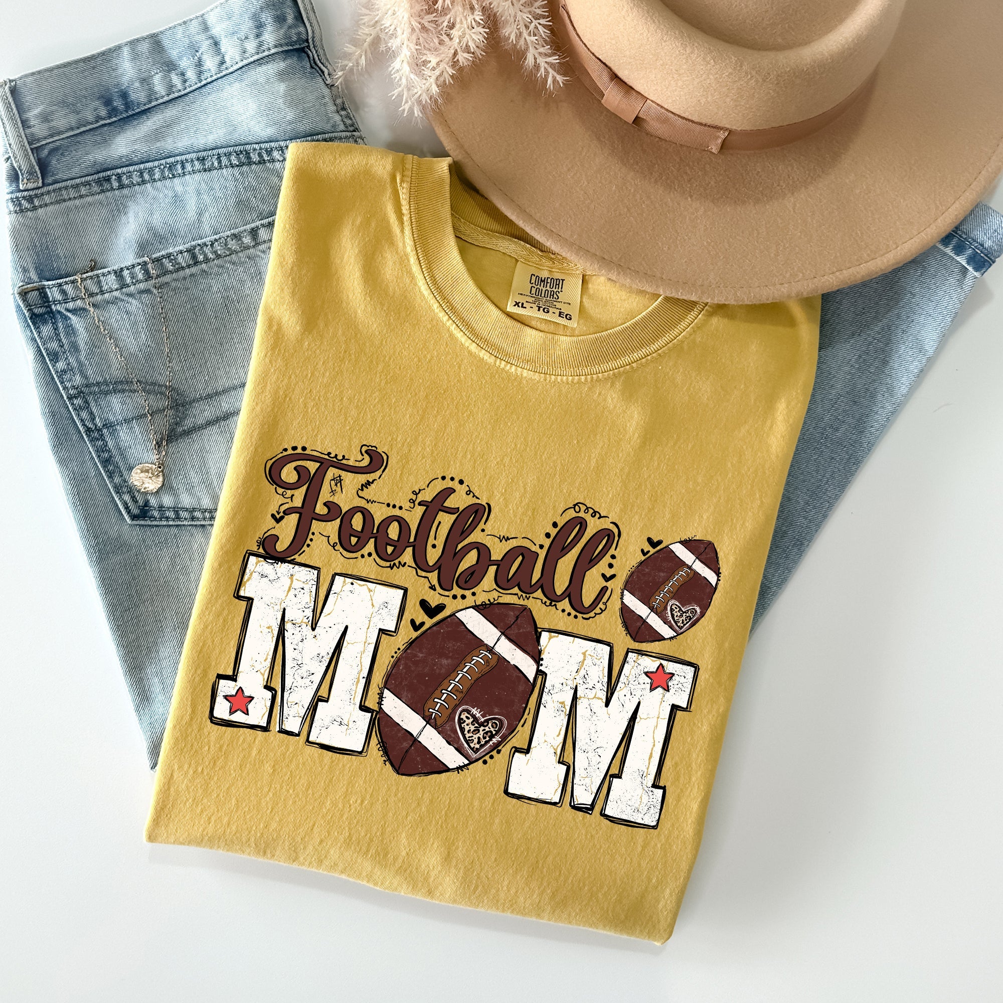 Football Mom Game Day Big Game Tailgate Party Sports Enthusiast Comfort Colors Tee