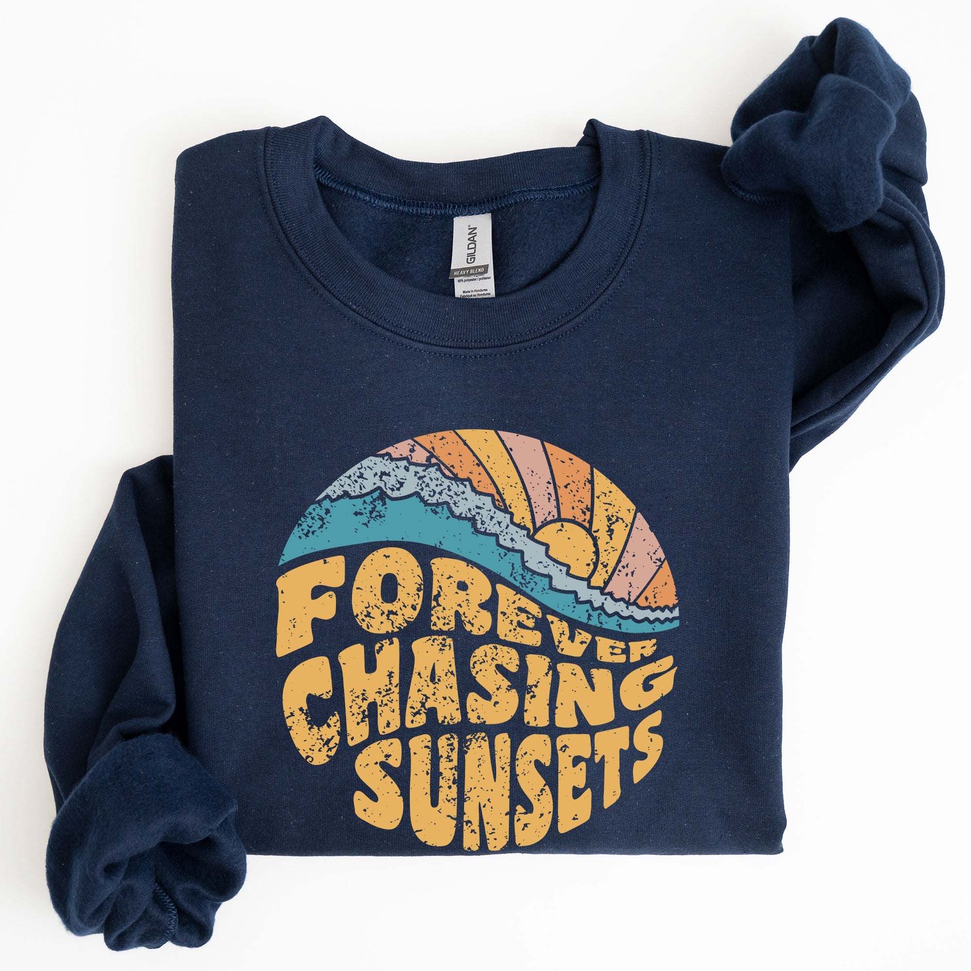 Forever Chasing Sunsets Beach Retro Sweatshirt