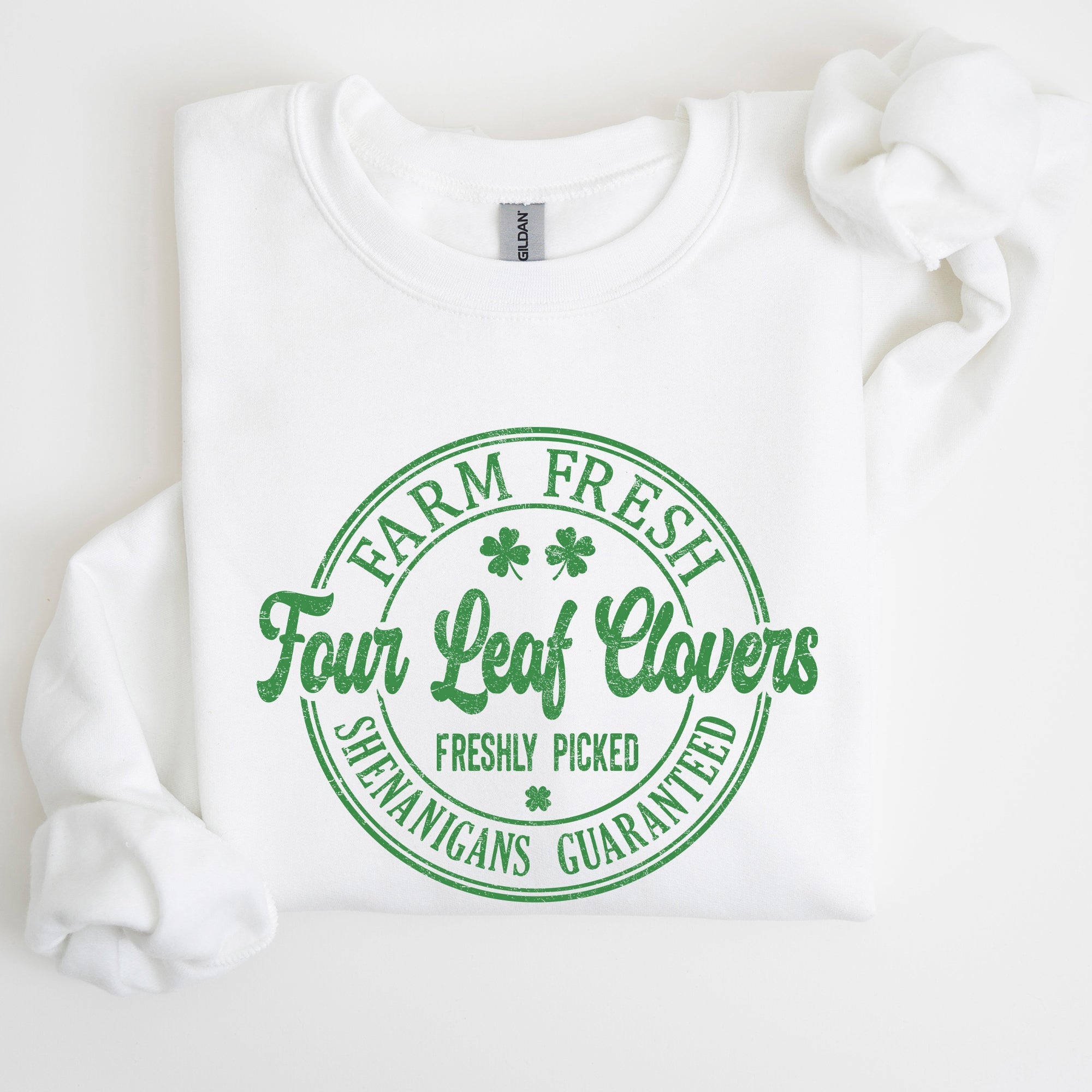 Four Leaf Clovers Farm St. Patrick's Day Irish Luck Celebration For Home Farm Lovers Sweatshirt