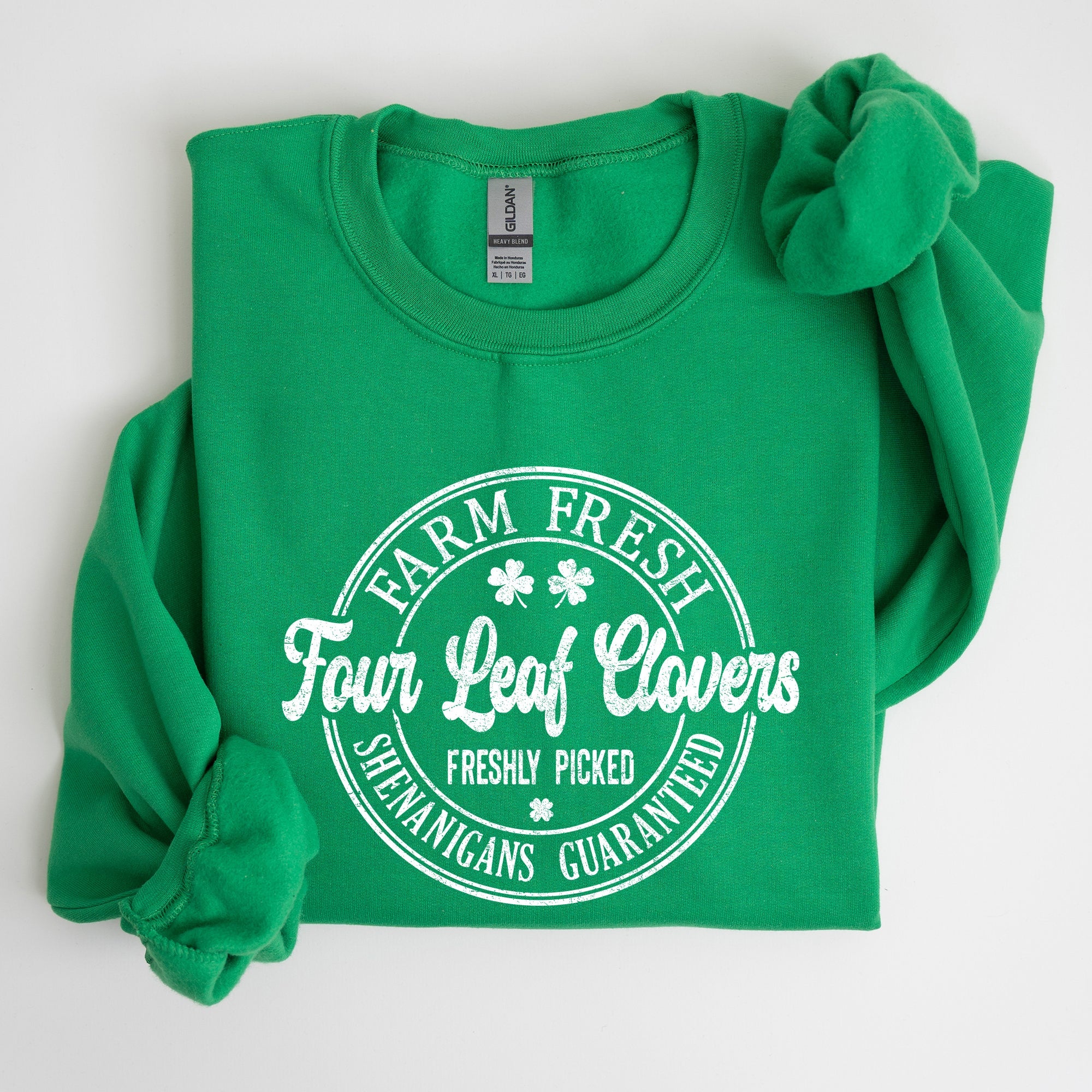 Four Leaf Clovers Farm St. Patrick's Day Irish Luck Celebration For Home Farm Lovers Sweatshirt