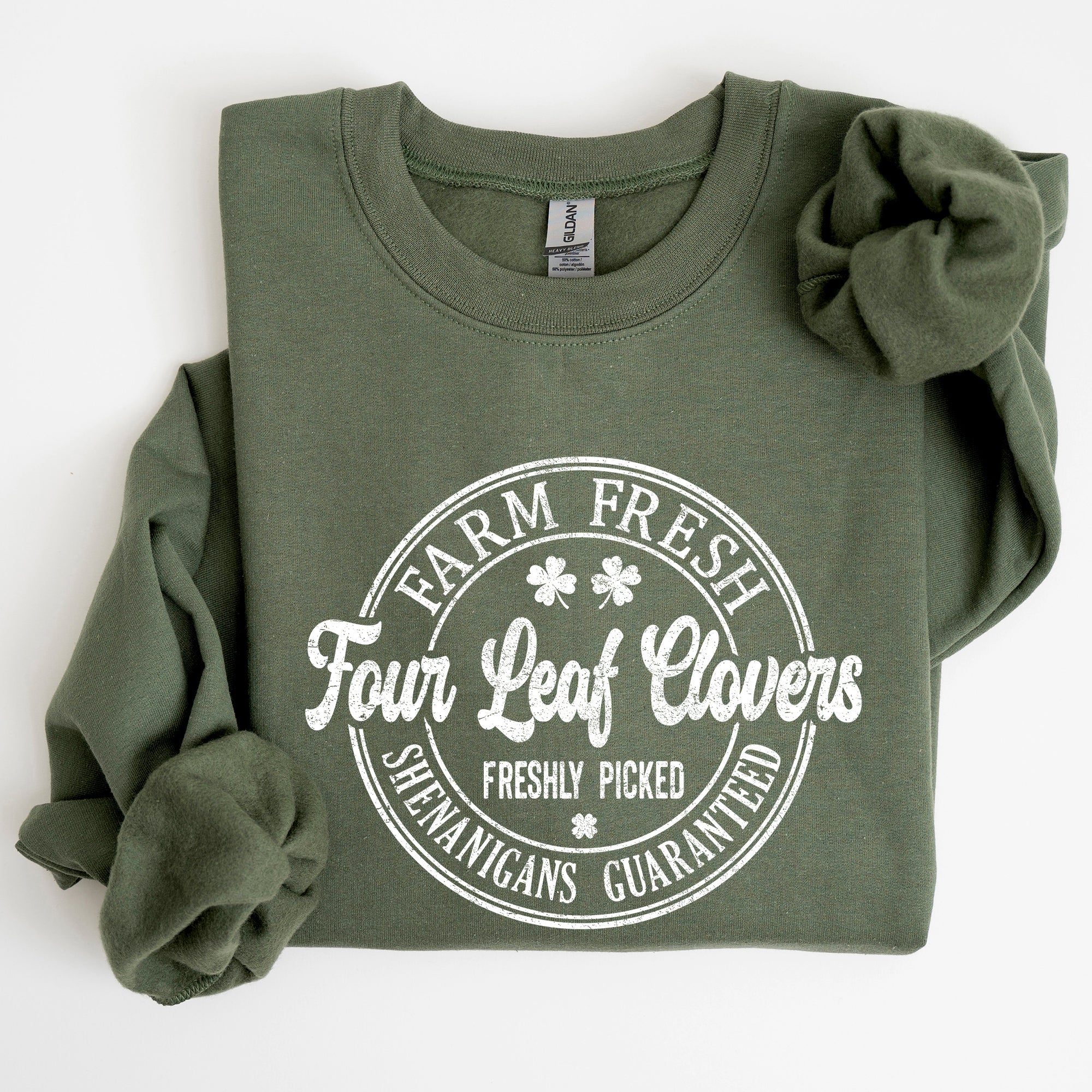 Four Leaf Clovers Farm St. Patrick's Day Irish Luck Celebration For Home Farm Lovers Sweatshirt