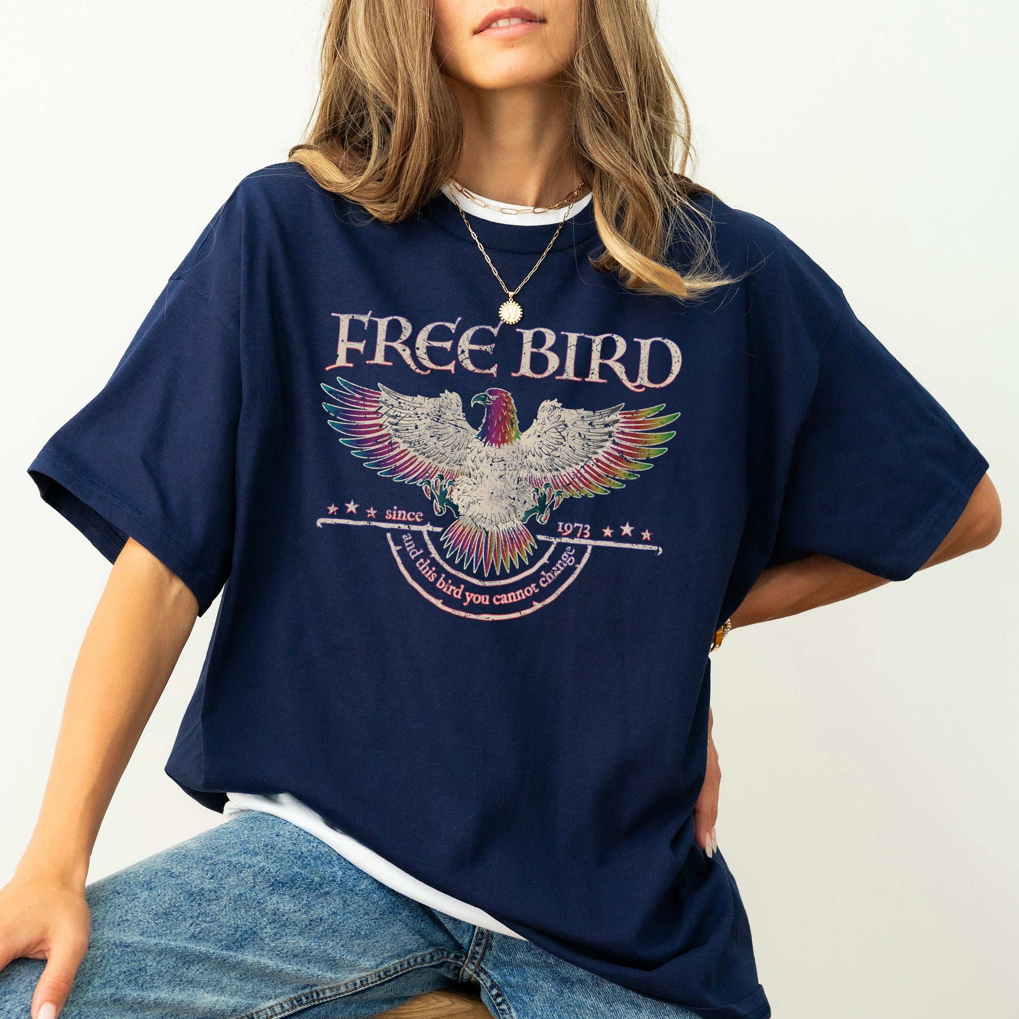 Free Bird Vintage Rock Anthem Retro Concert Classic Jam Session Memorial Edition Limited Comfort Colors Tee