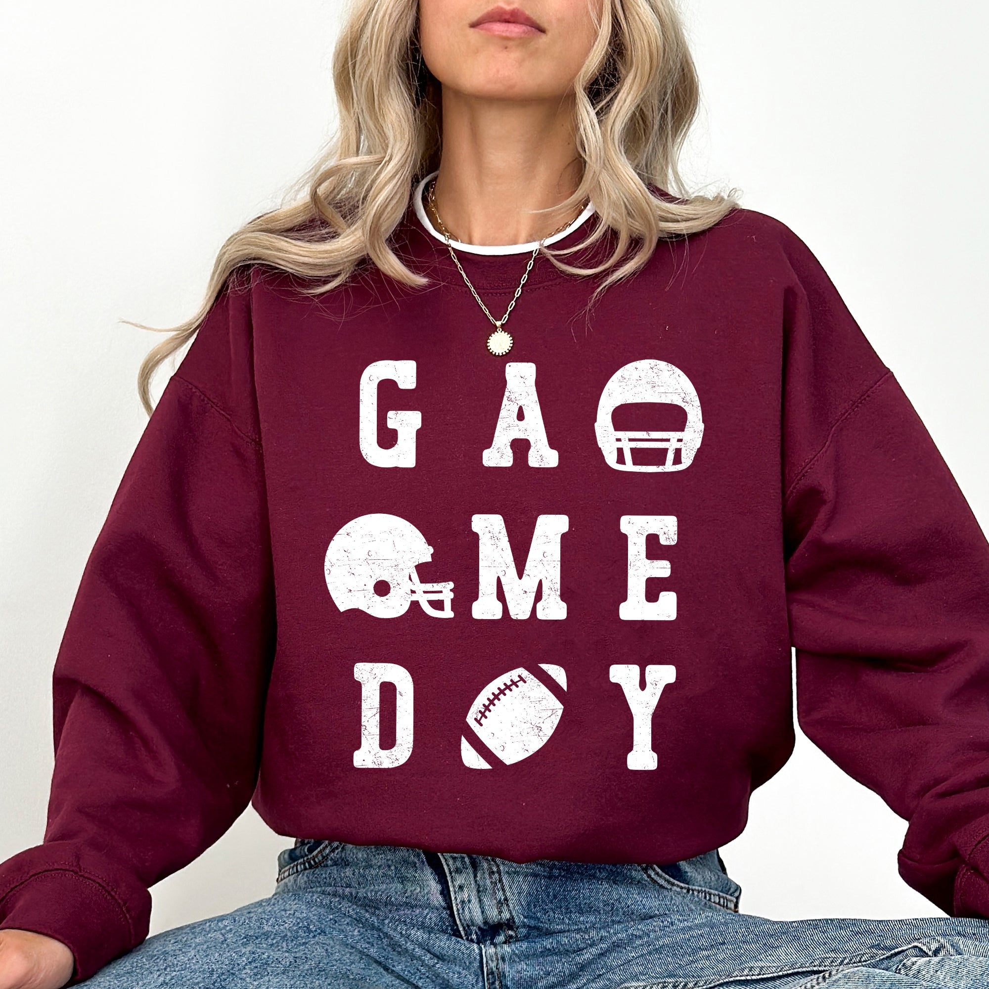 Game Day Football Helmet Tailgate Big Game Celebration Graphic Fan Experience Sweatshirt
