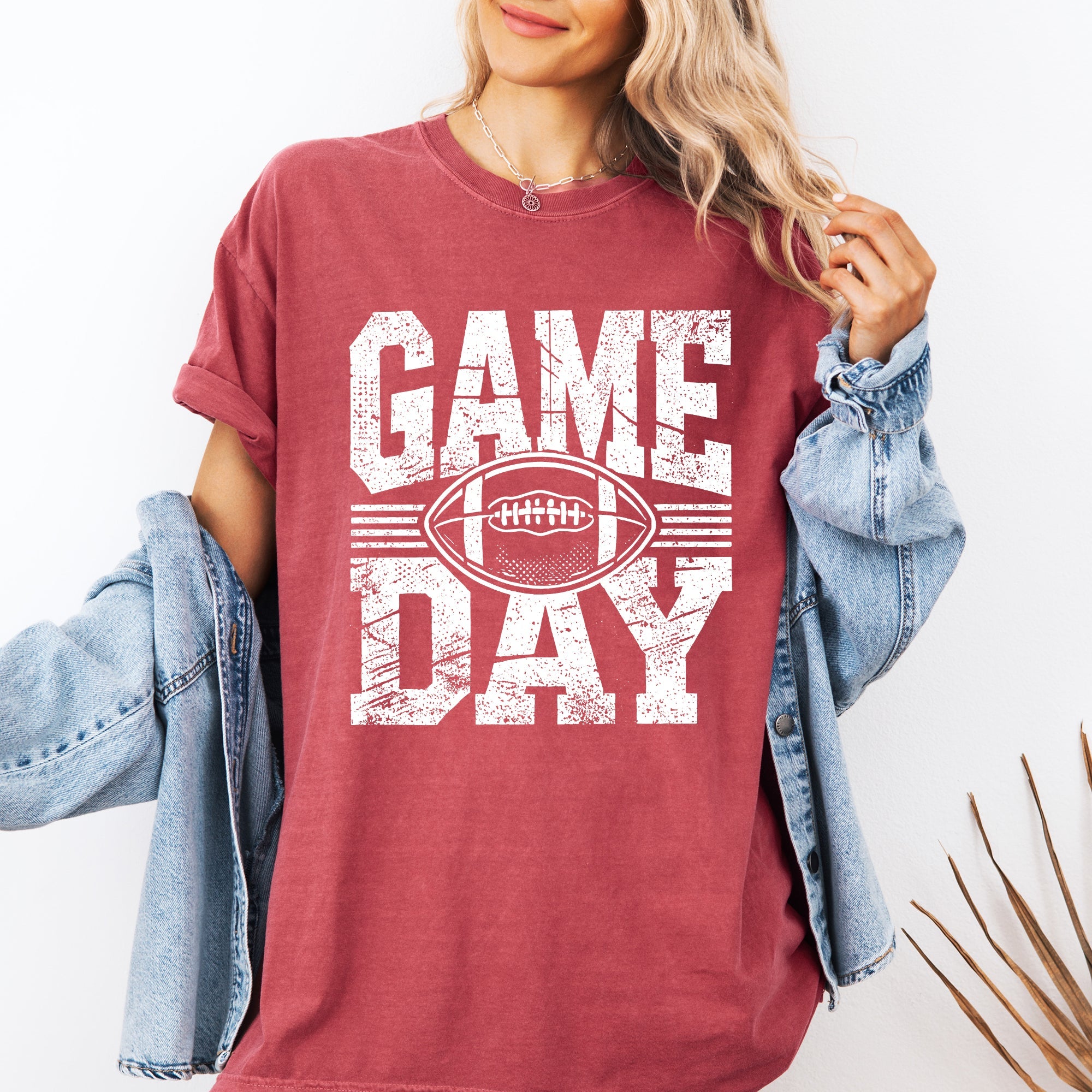 Game Day Varsity Football Tailgate Party Inspired Vintage Stadium Fans Comfort Colors Tee