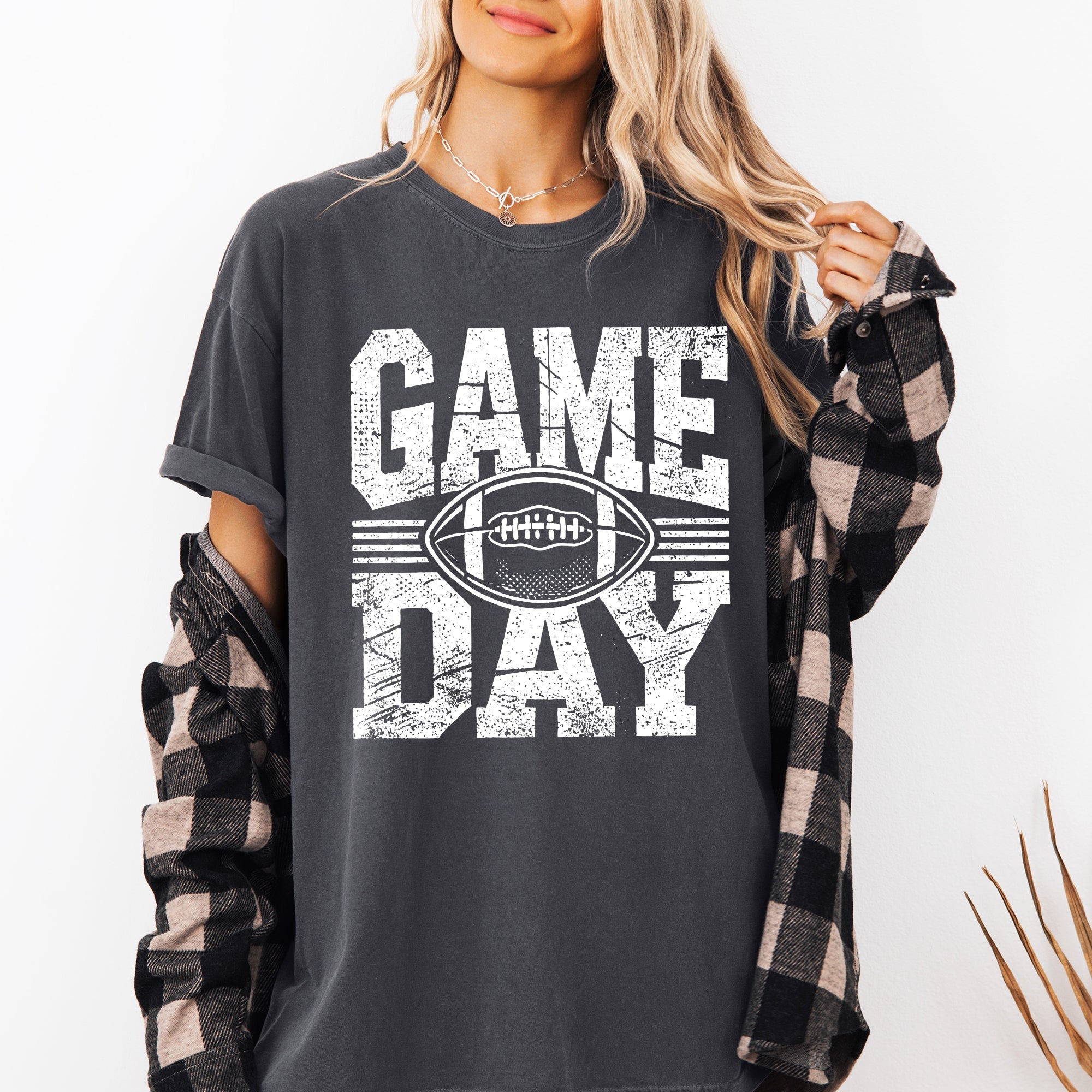 Game Day Varsity Football Tailgate Party Inspired Vintage Stadium Fans Comfort Colors Tee