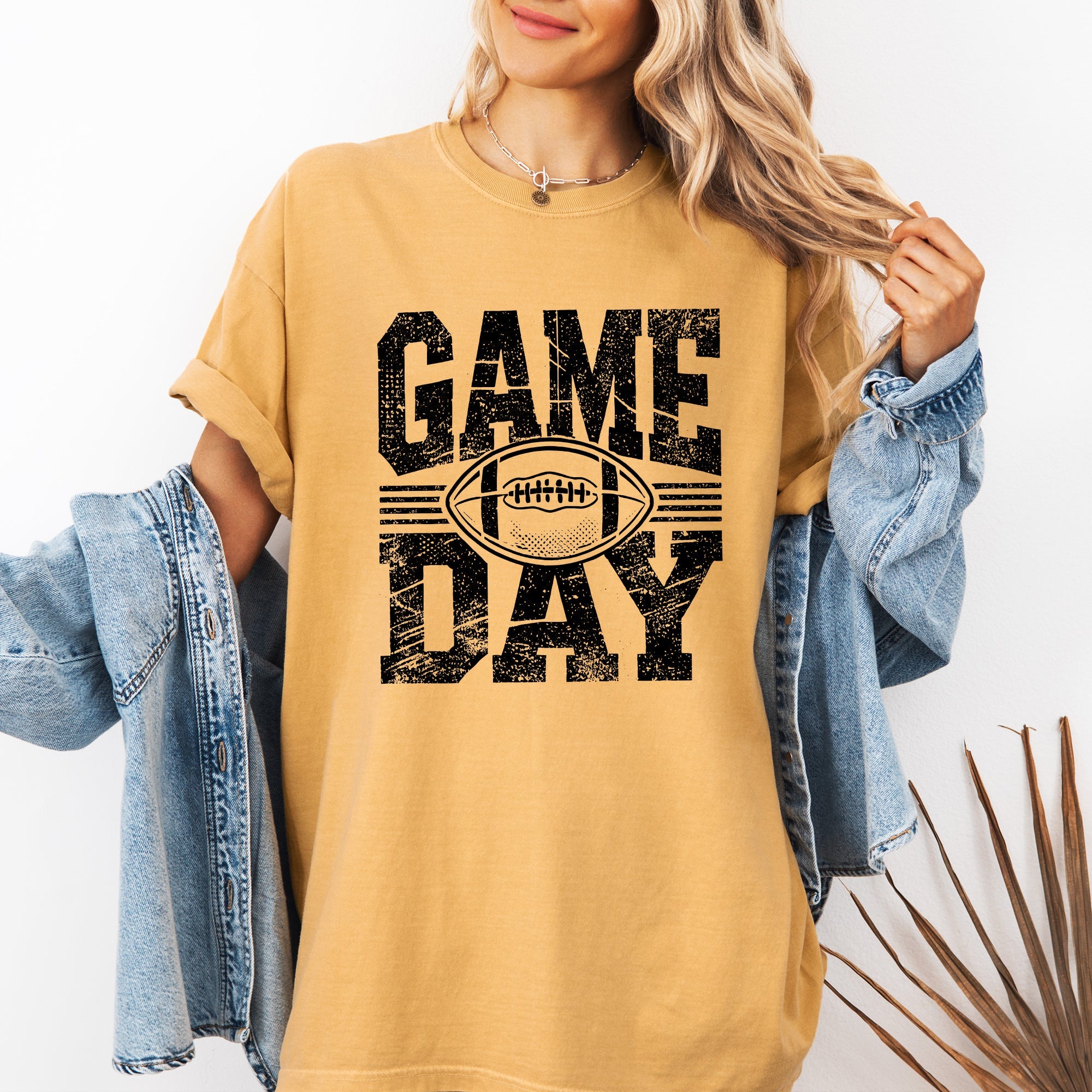 Game Day Varsity Football Tailgate Party Inspired Vintage Stadium Fans Comfort Colors Tee