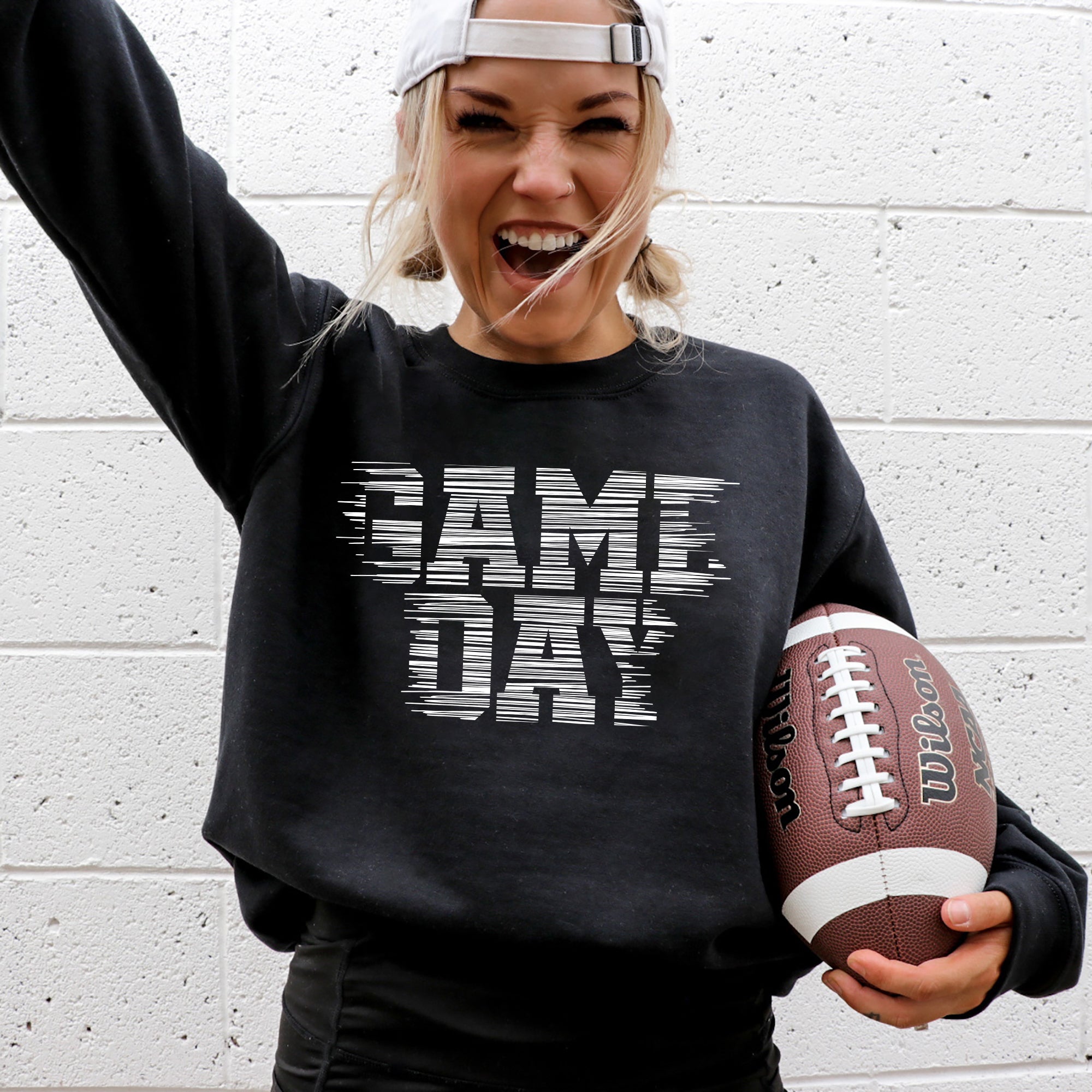 Game Day Vintage Football Sports Big Game Touchdown Tailgate Party Crew Sweatshirt