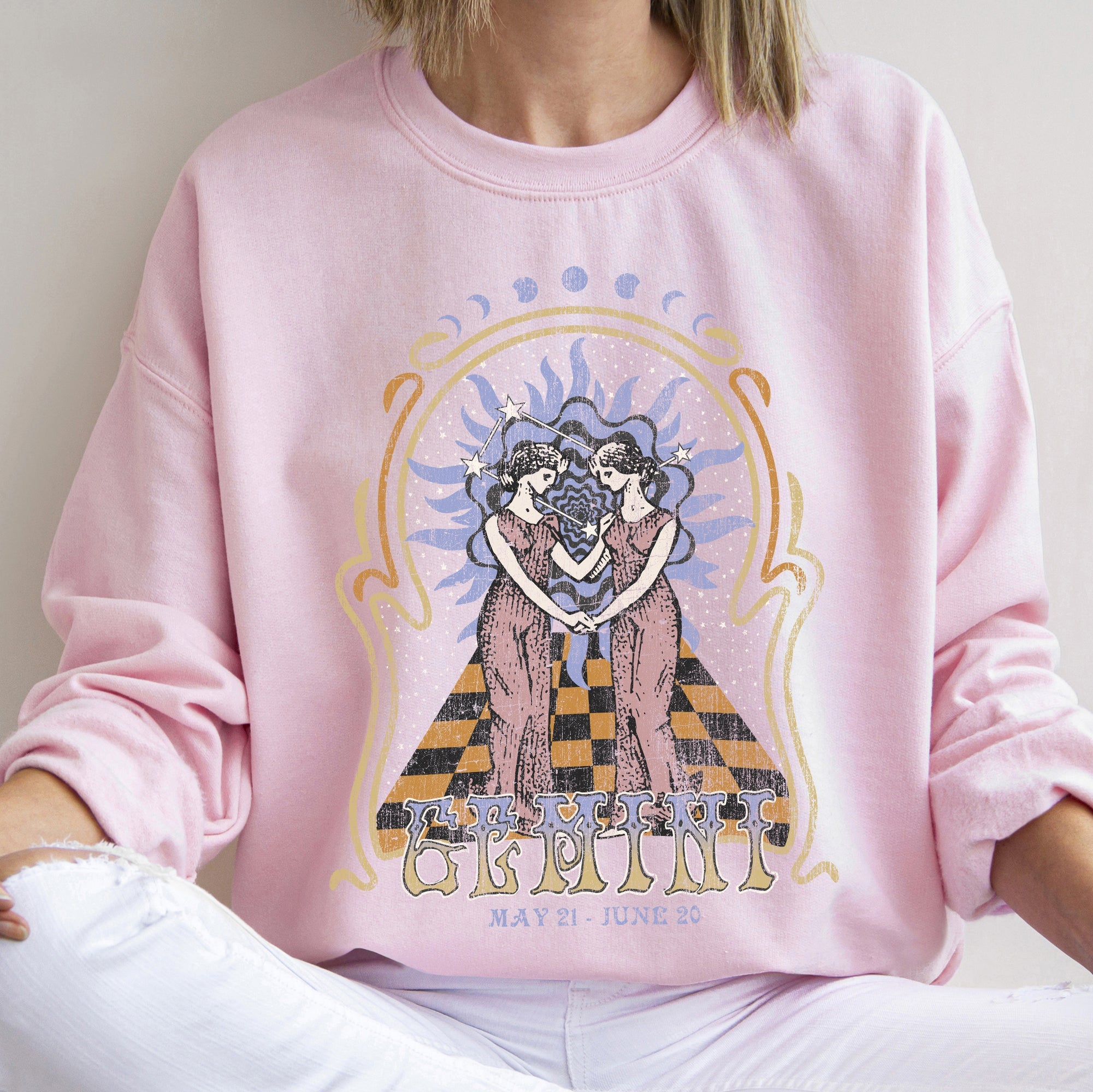 Gemini Zodiac Astrology Horoscope Celestial Sign Constellation Symbols Sweatshirt