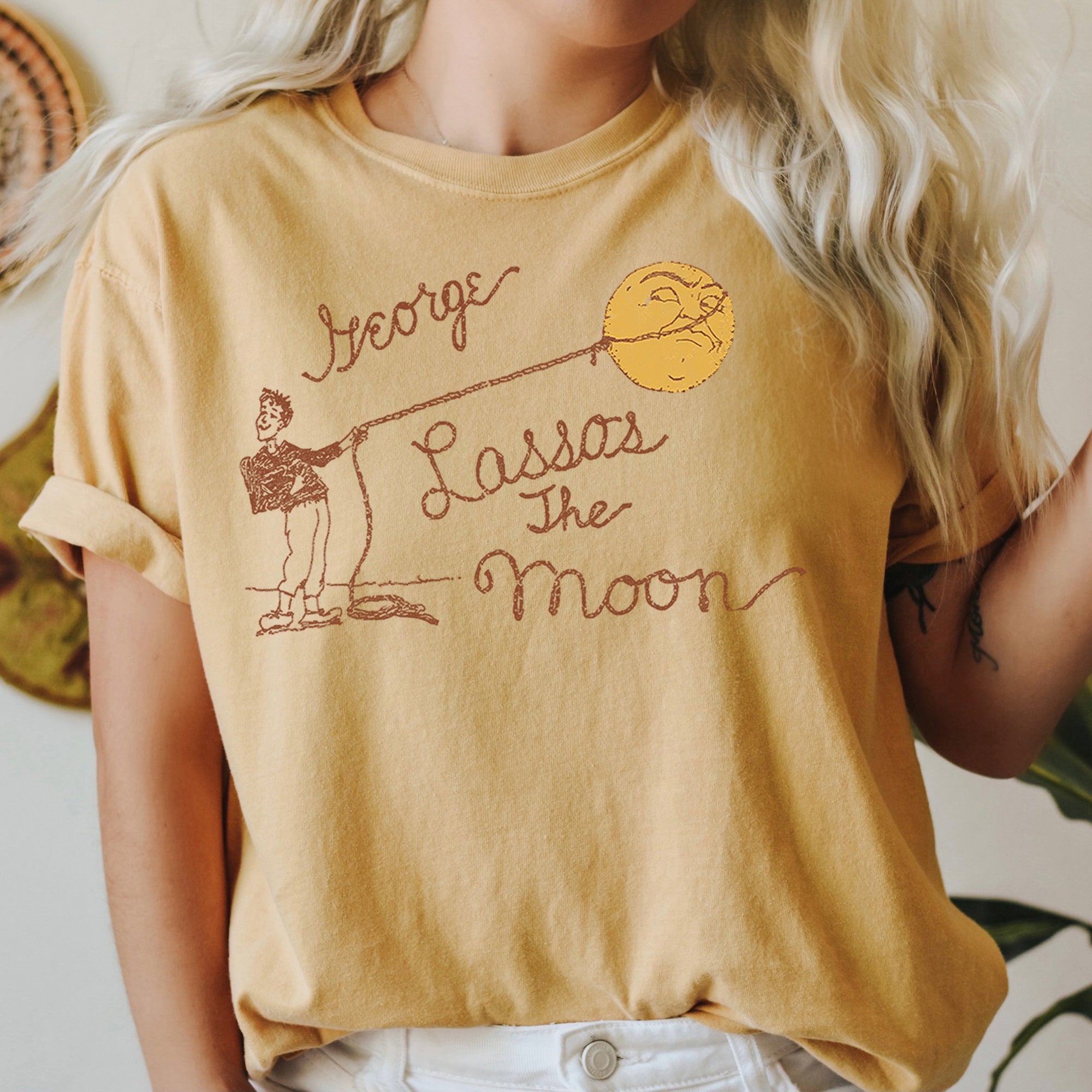 George Lassos The Moon Wonderful Life Christmas Movie Quote Holiday Comfort Colors Tee