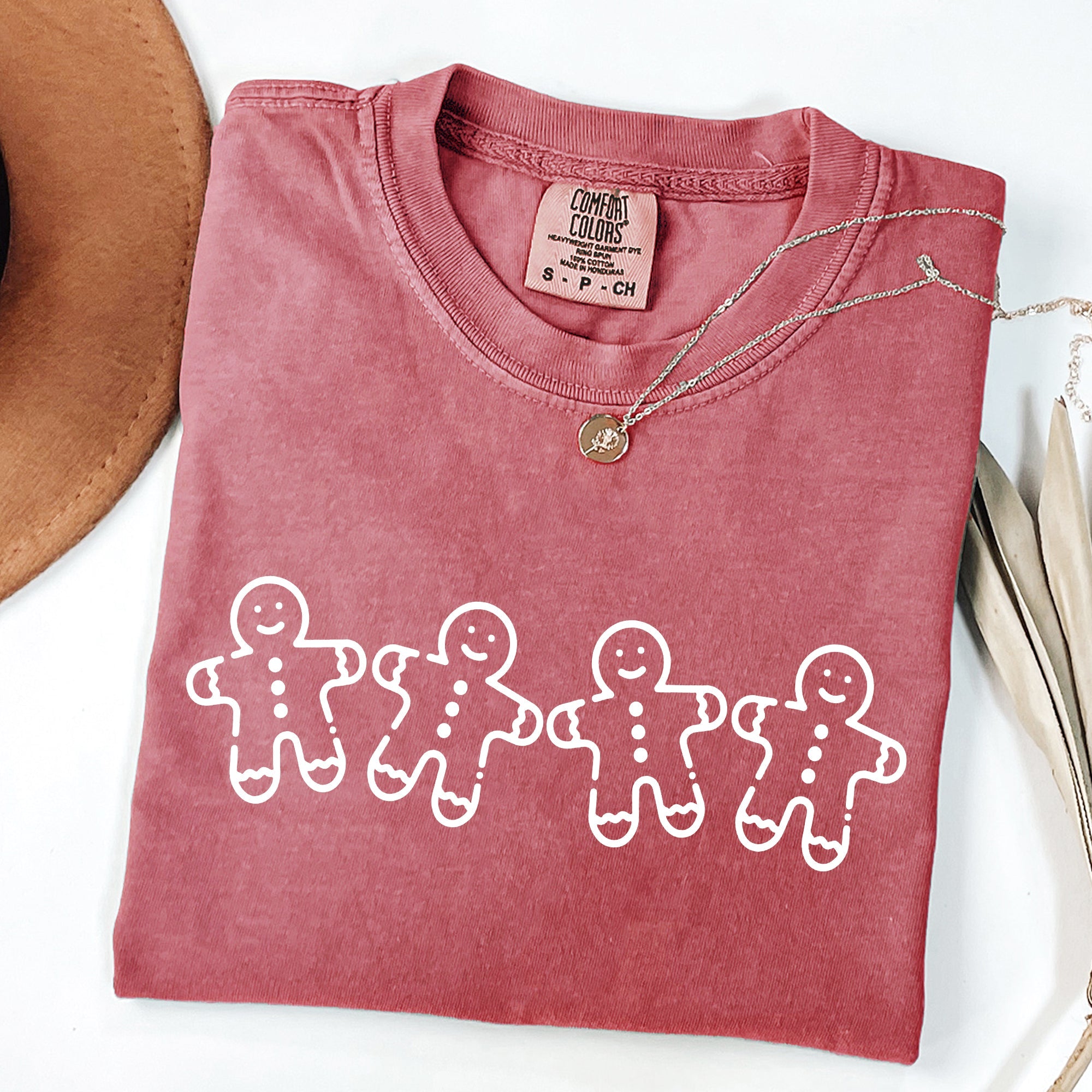 Gingerbread Men Christmas Santa Vintage Cozy Winter Cookie Cutouts Comfort Colors Tee