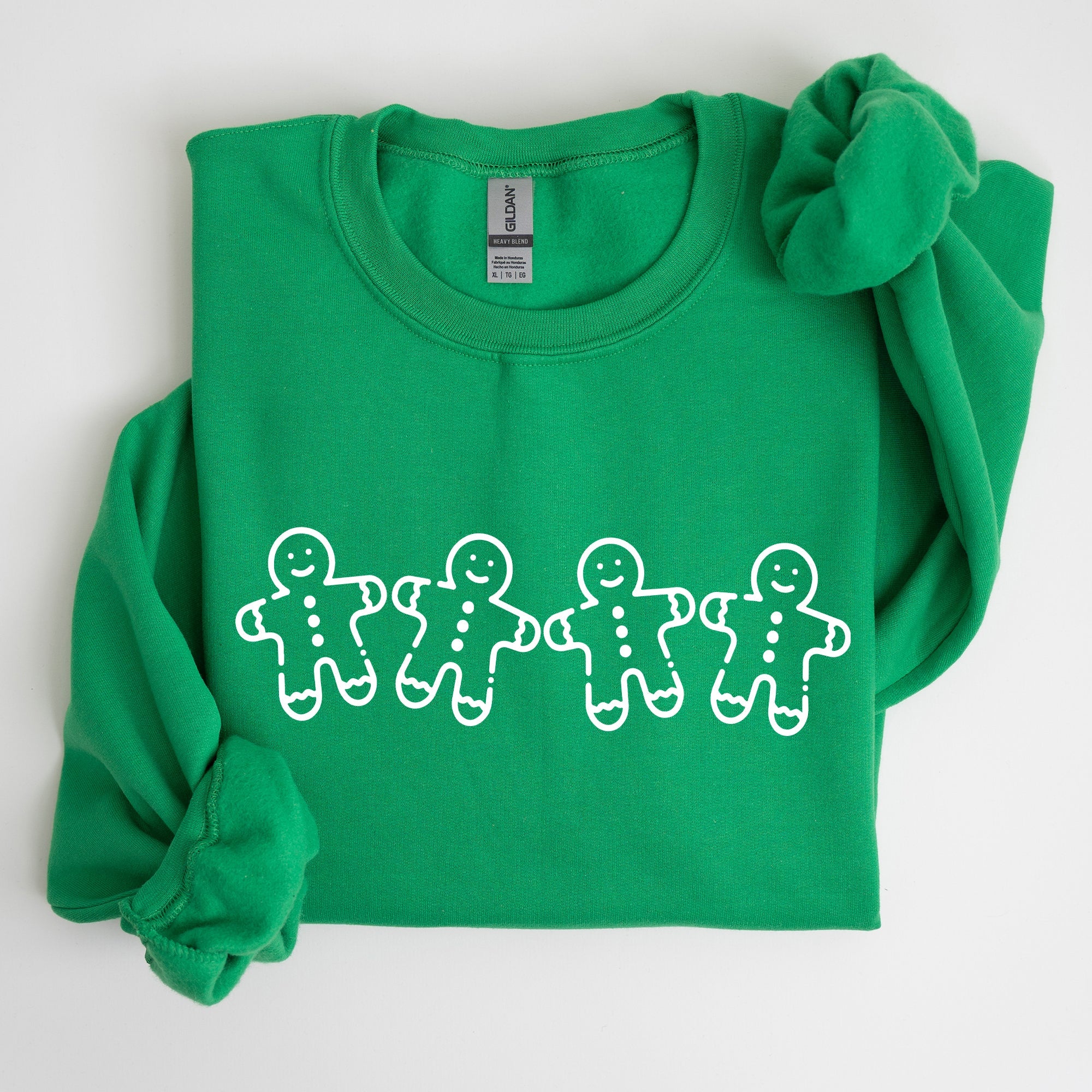 Gingerbread Men Christmas Classic Traditional Winter Santa Cozy Premium Cotton Blend Sweatshirt