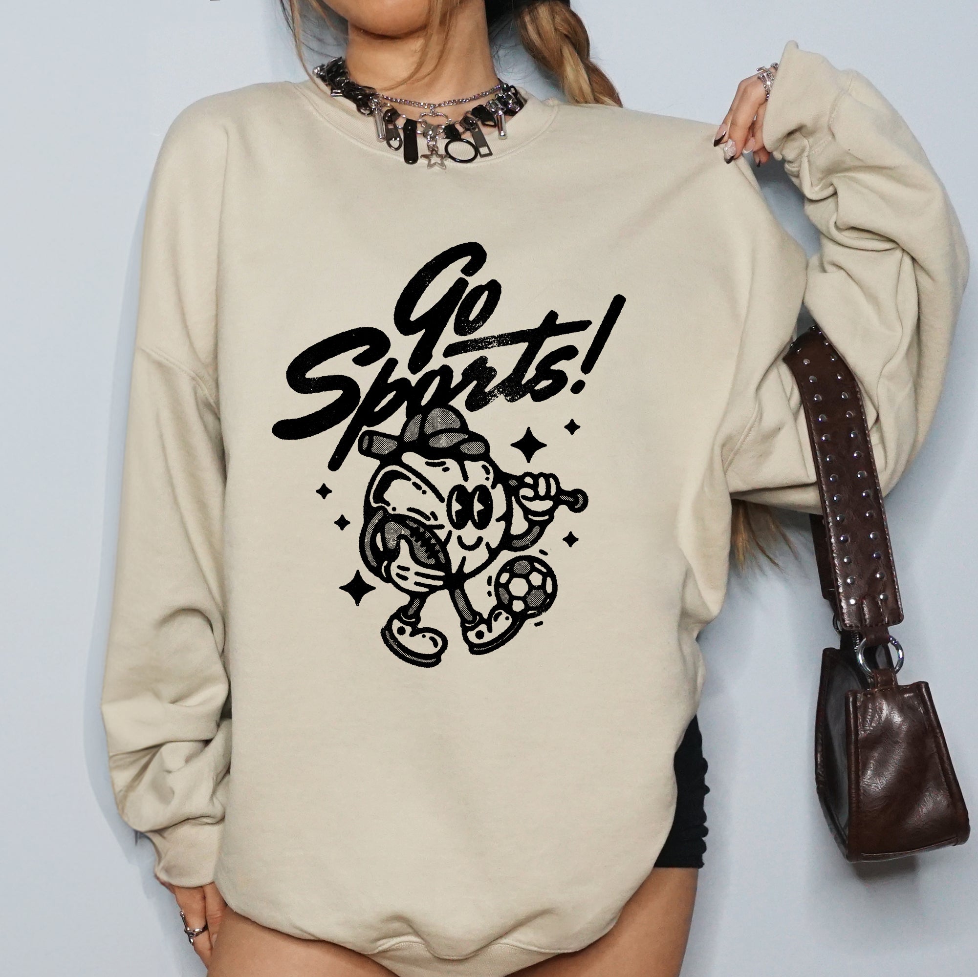 Go Sports Tailgate Party Football Baseball Soccer Basketball Mashup Enthusiast Edition Sweatshirt