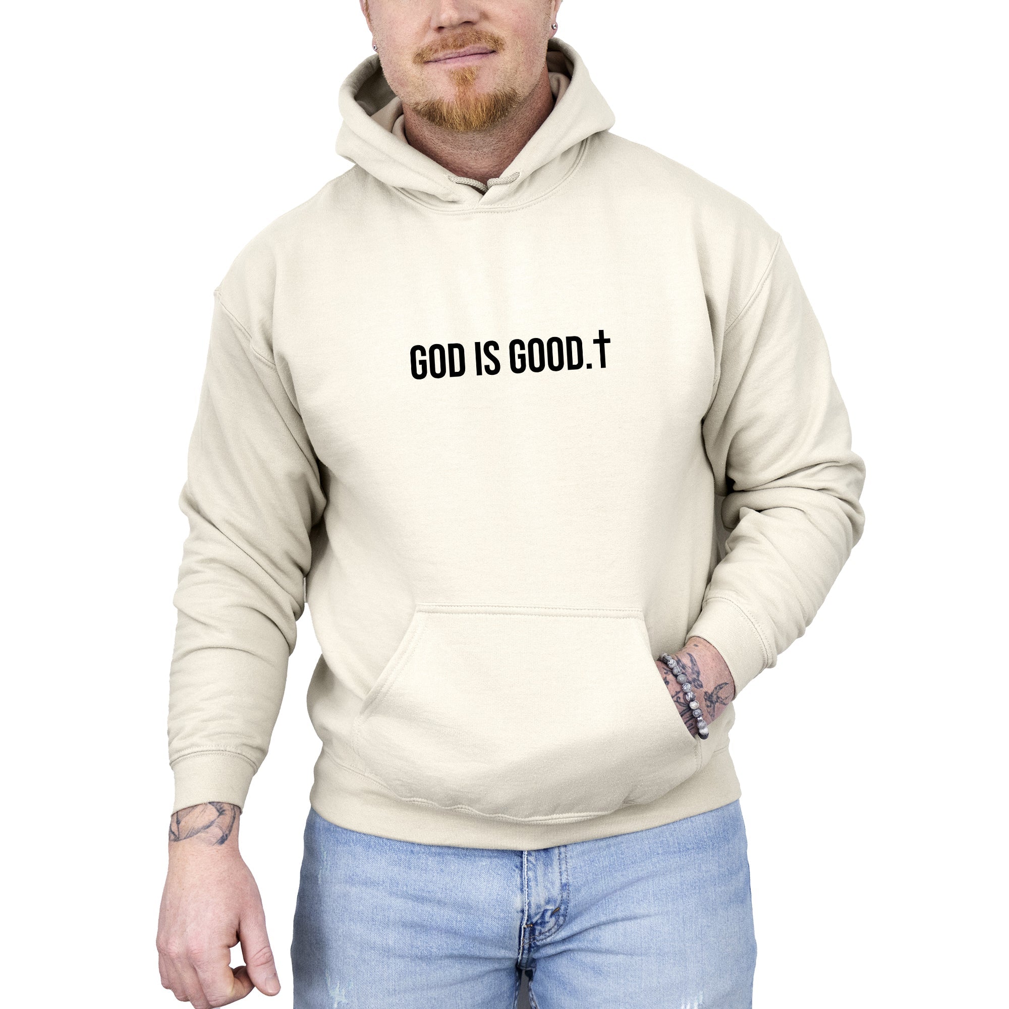 God Is Good Minimalist Gospel Faith Jesus Christian Religious Inspirational Hoodie