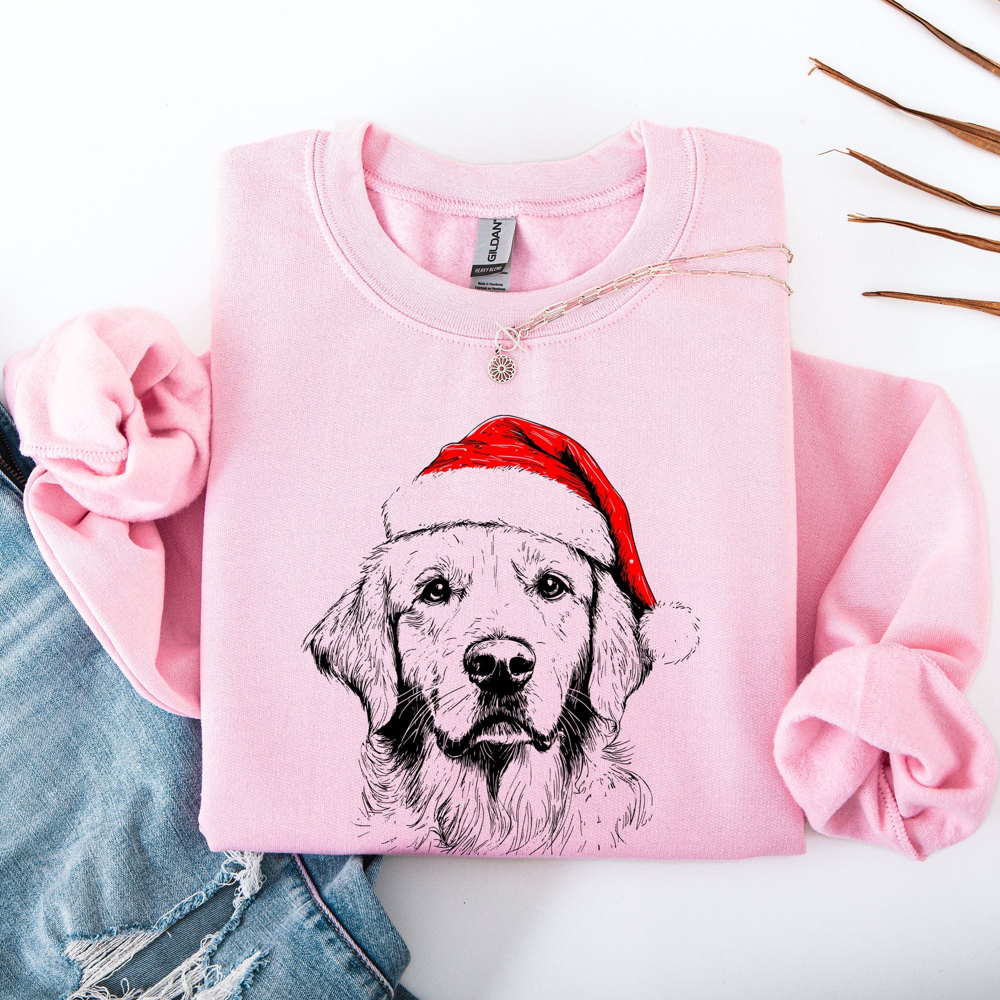 Golden Retriever Santa Claus Christmas Cheer For Devoted Dog Lovers Festive Pet Pride Sweatshirt