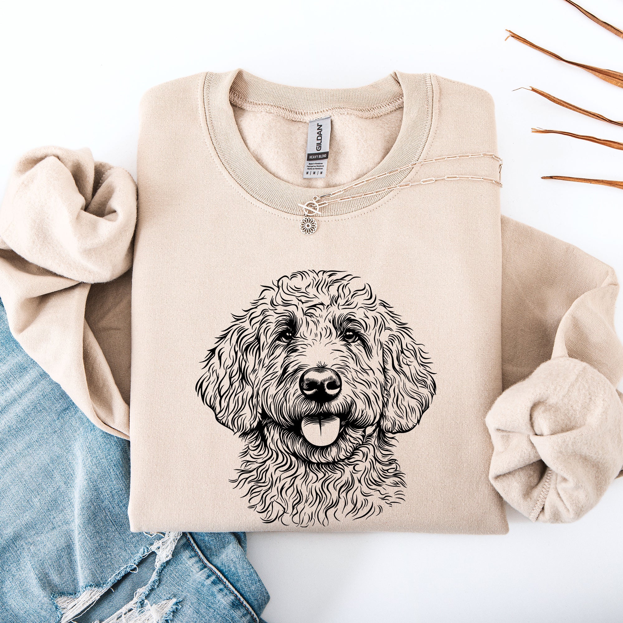 Goldendoodle Dog Lover Apparel Authentic Portrait Of A Beloved Breed Illustration For True Fans Sweatshirt