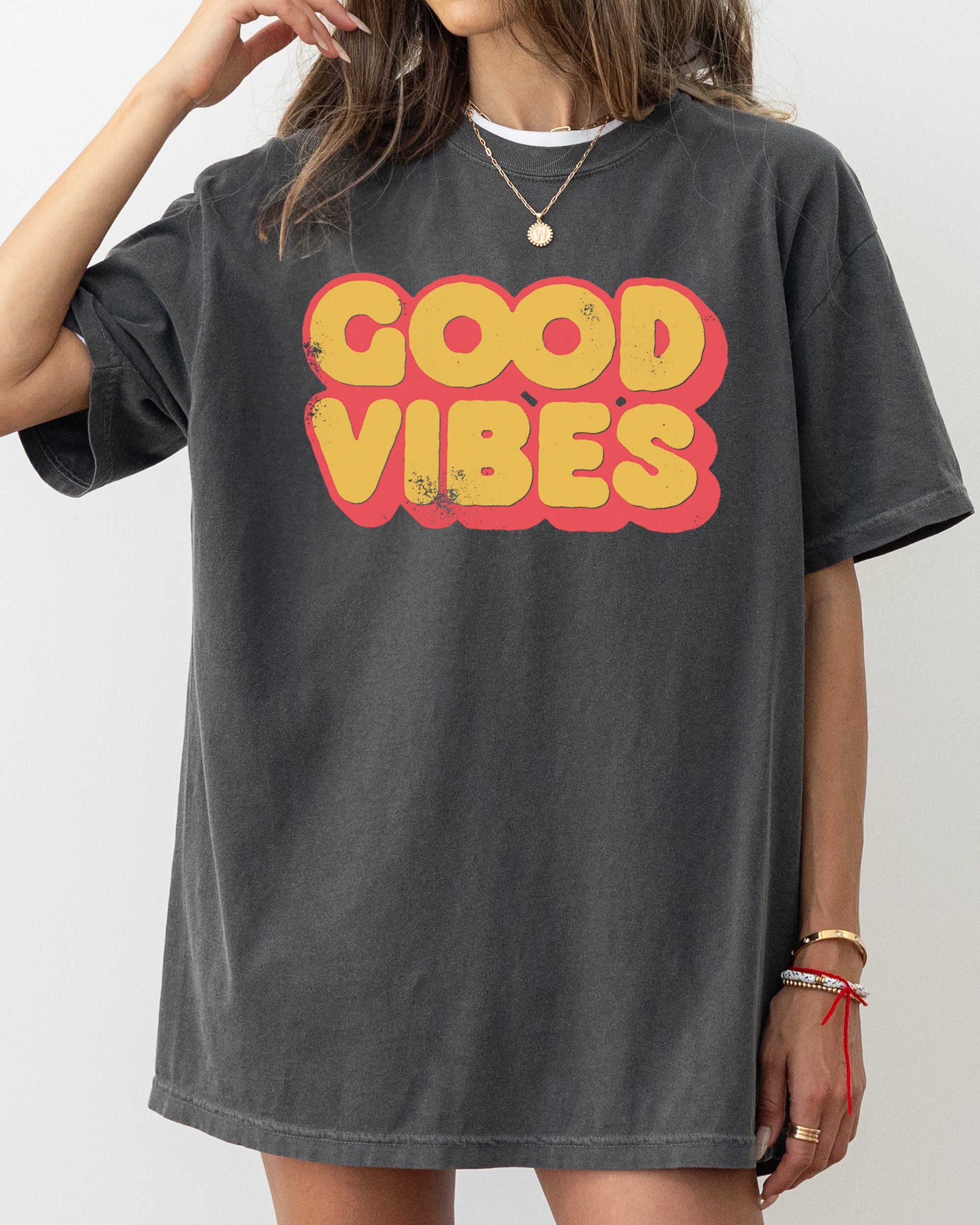 Good Vibes Good Times Retro Cool Vintage Everyday Classic Style For Bright Mornings And Late Nights Comfort Colors Tee