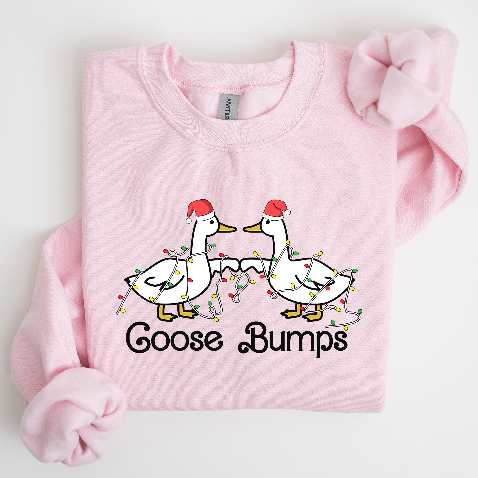 Goose Fist Bumps Christmas Santa Xmas Festive Seasonal Holiday Cheer Cozy Sweatshirt