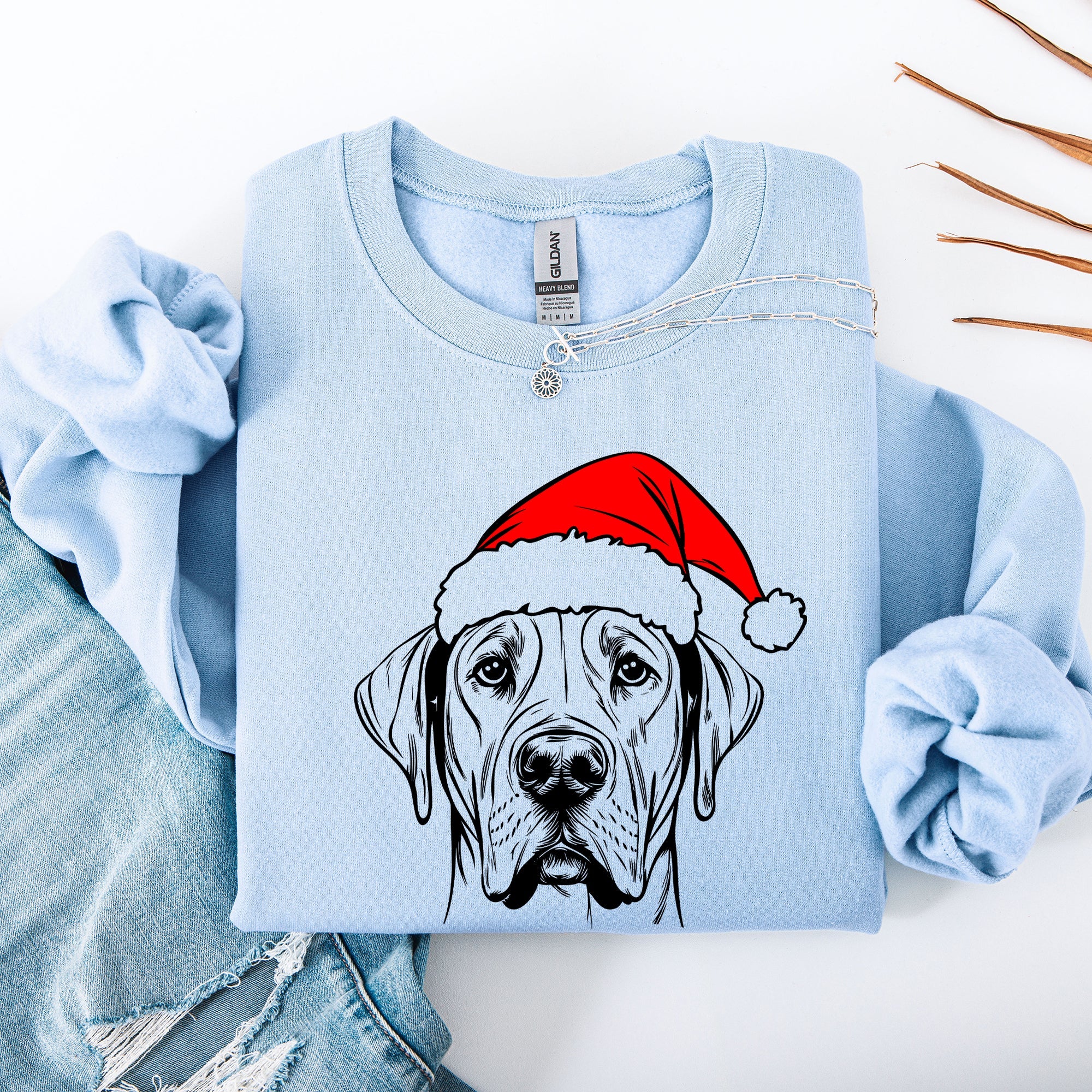 Great Dane Santa Claus Christmas Dog Lover Holiday Edition Cozy Premium Festive Sweatshirt