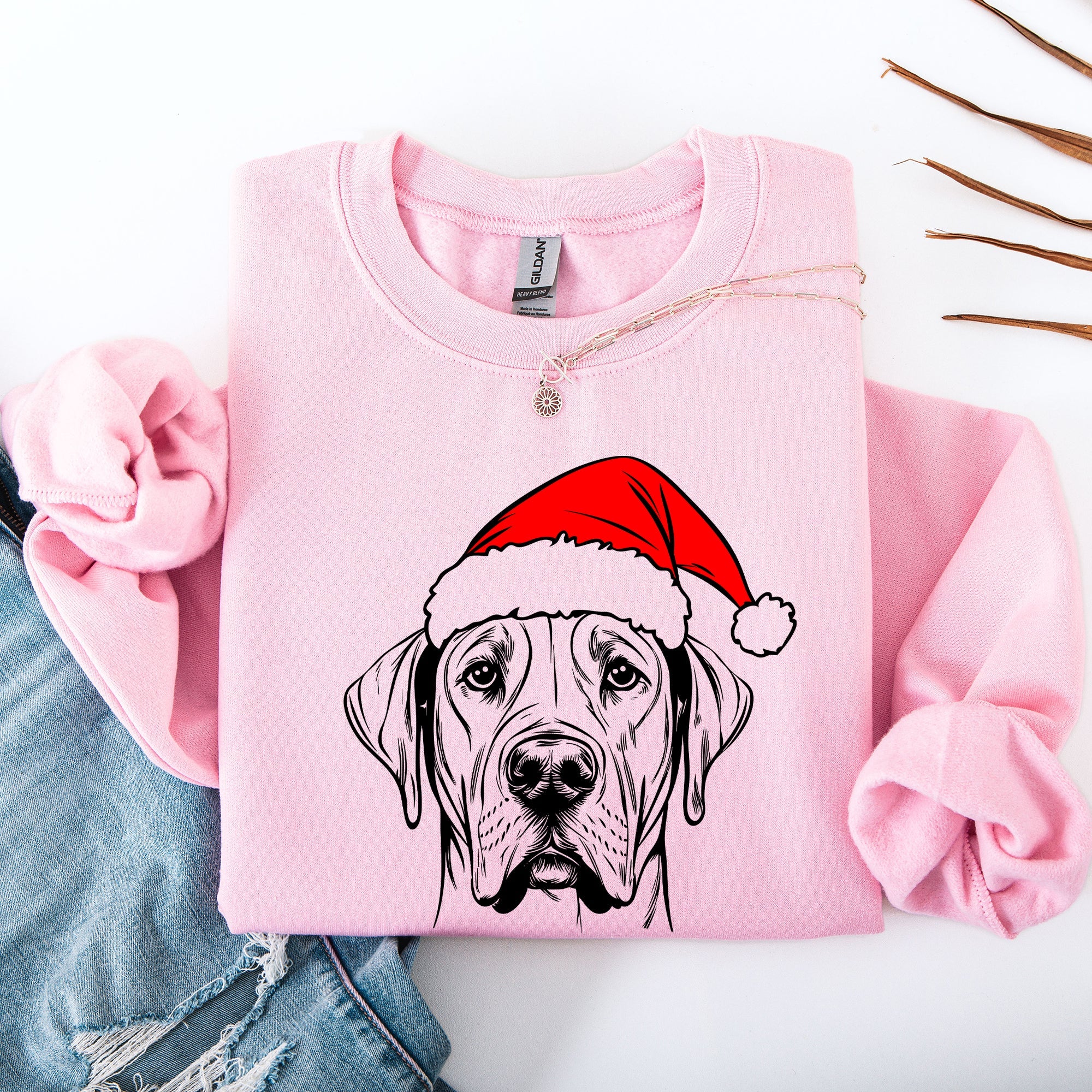 Great Dane Santa Claus Christmas Dog Lover Holiday Edition Cozy Premium Festive Sweatshirt