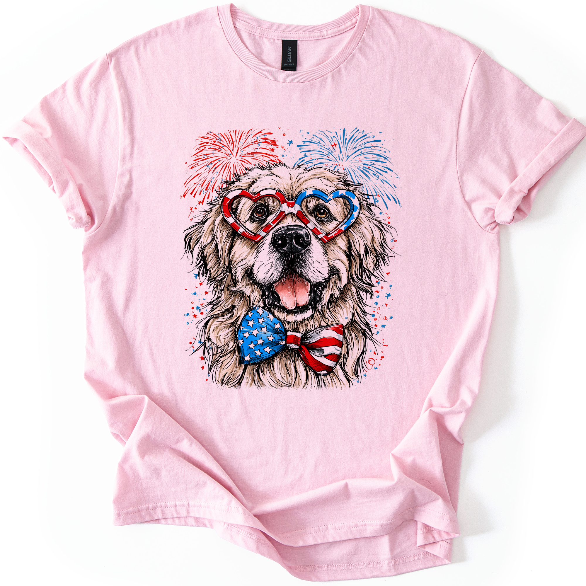 Great Pyrenees Patriotic Dog USA Pride Edition For Pet Lovers Fourth Of July Graphic Tee