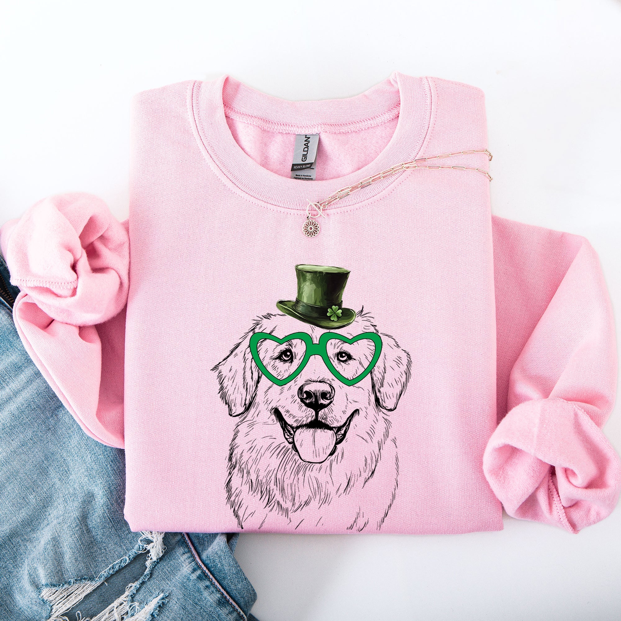 Great Pyrenees Adorable Dog St Patrick's Day Lucky Irish Celtic Rover Sweatshirt
