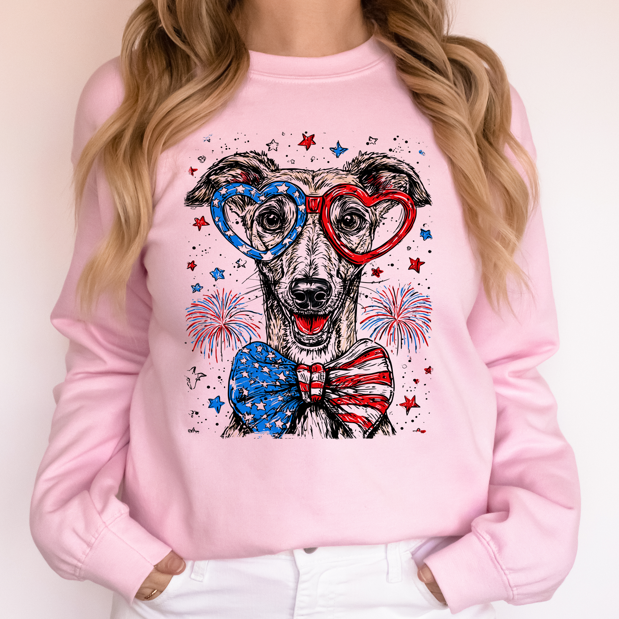 Greyhound Patriotic Dog USA Flag Pride For Pet Lovers Ready For Fourth Of July Celebration Sweatshirt