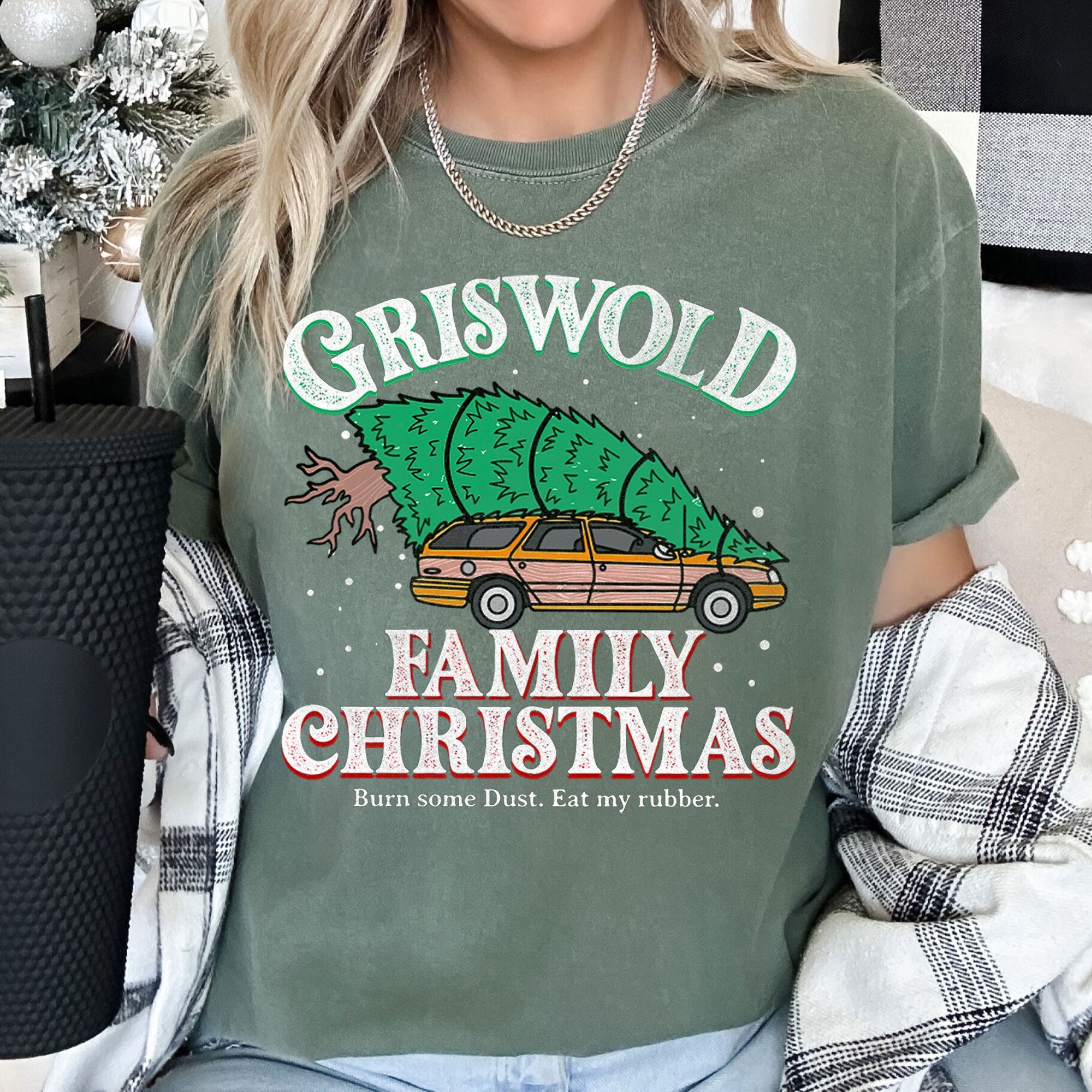 Griswold Family Christmas Tree Vacation Retro Classic Movie Holiday Comfort Colors Tee