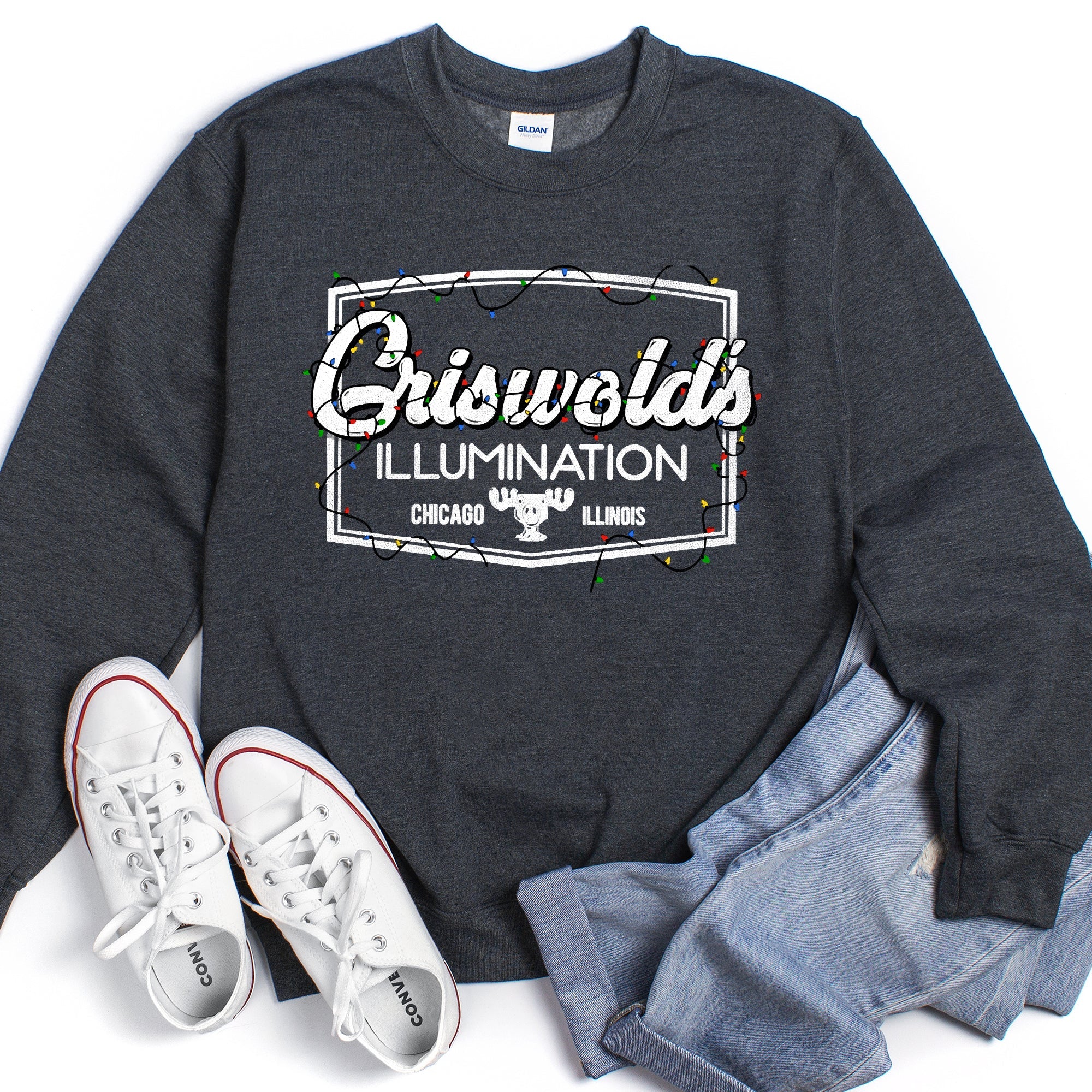 Griswold's Illumination Christmas Lights Extravaganza Display Inspired By The Classic Vacation Scene Sweatshirt
