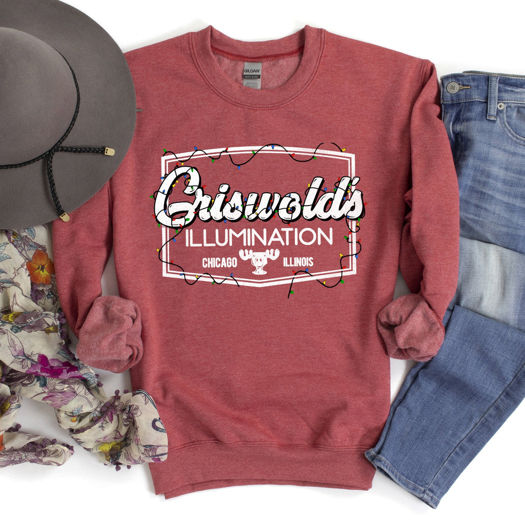 Griswold's Illumination Christmas Lights Extravaganza Display Inspired By The Classic Vacation Scene Sweatshirt