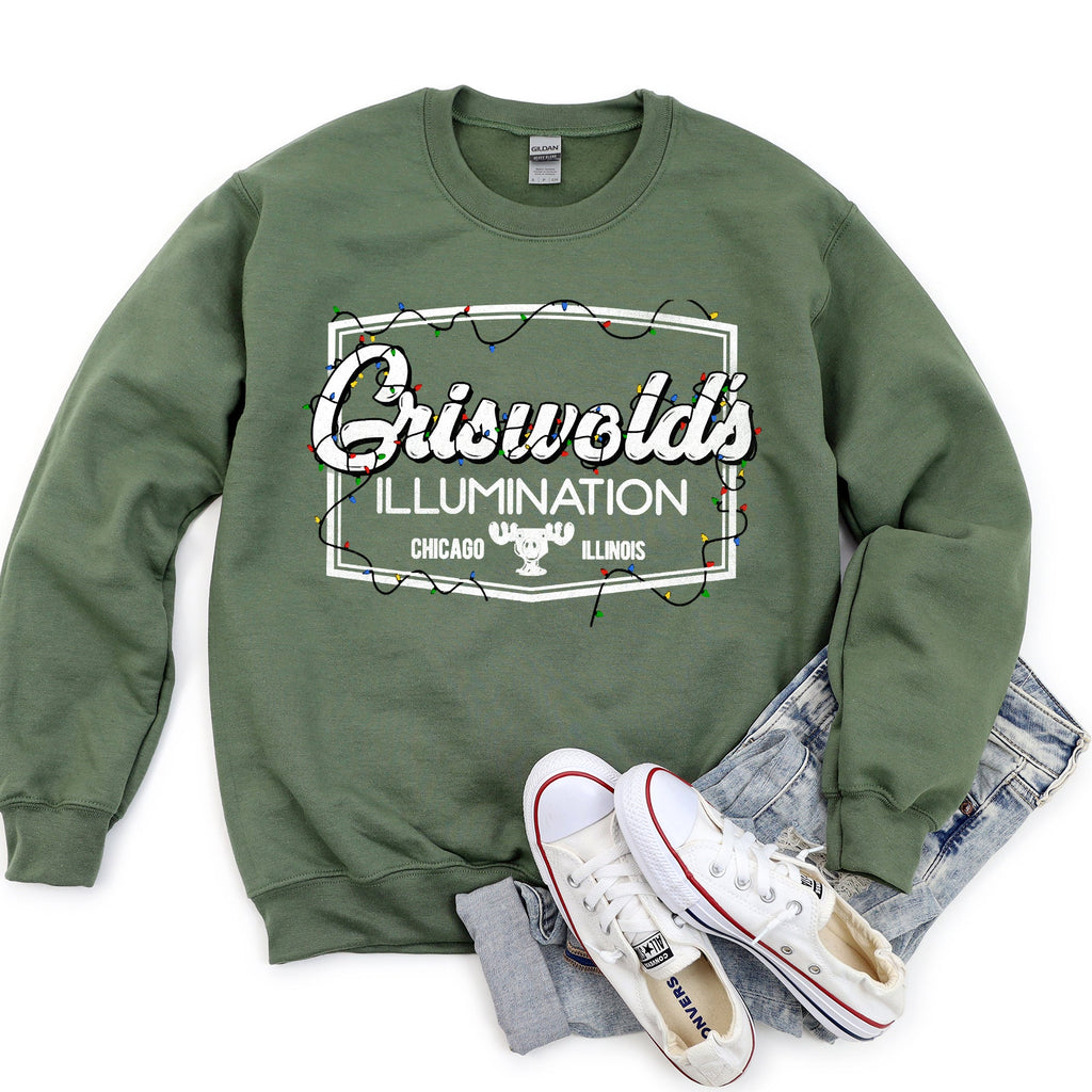 Griswold's Illumination Christmas Lights Extravaganza Display Inspired By The Classic Vacation Scene Sweatshirt