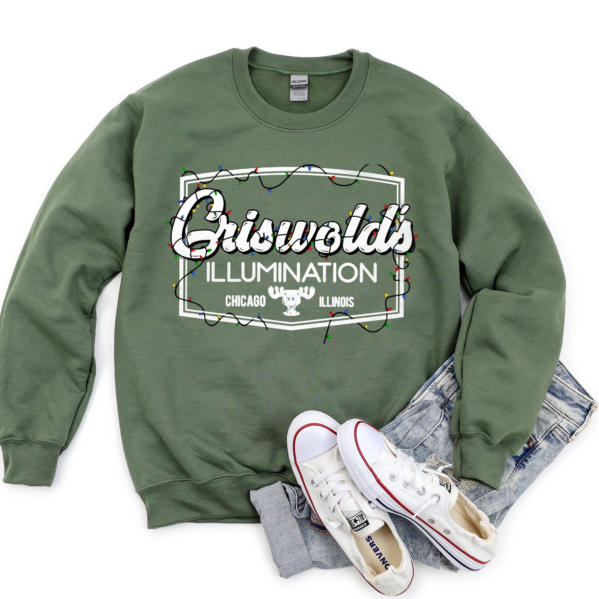 Griswold's Illumination Christmas Lights Extravaganza Display Inspired By The Classic Vacation Scene Sweatshirt