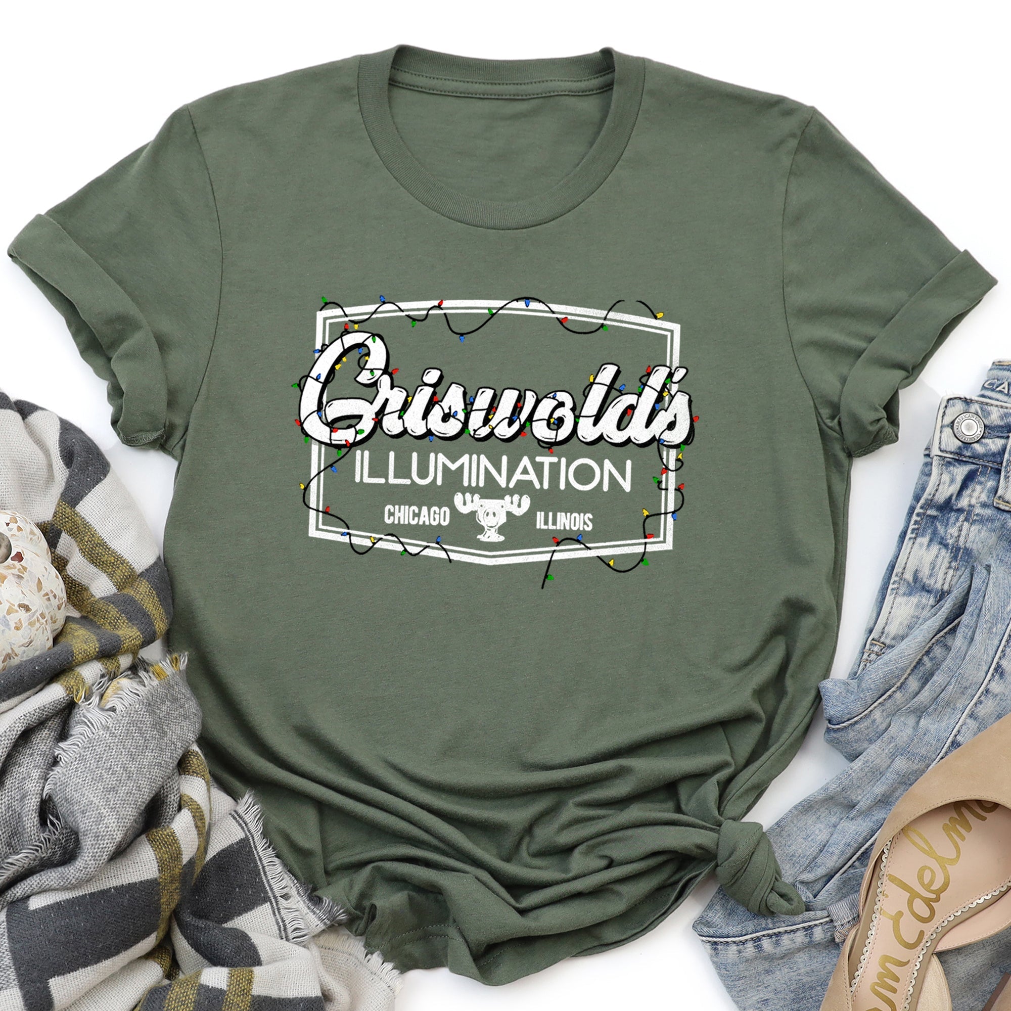 Griswold's Illumination Christmas Vacation Retro Classic Movie Limited Edition Graphic Tee