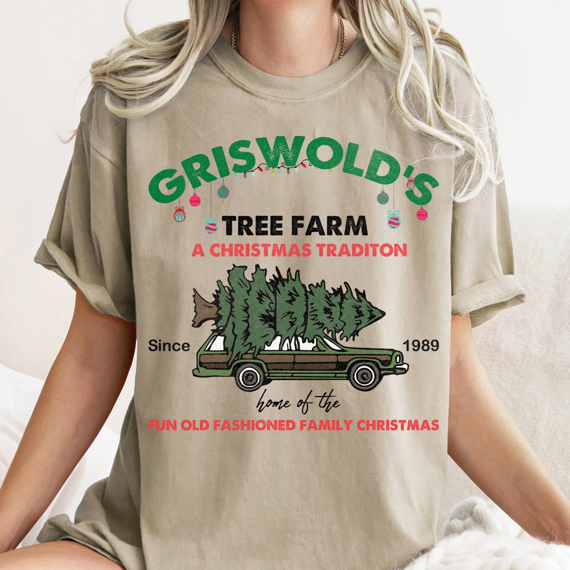 Griswold's Tree Farm Christmas Vacation Classic Retro Holiday Edition Comfort Colors Tee