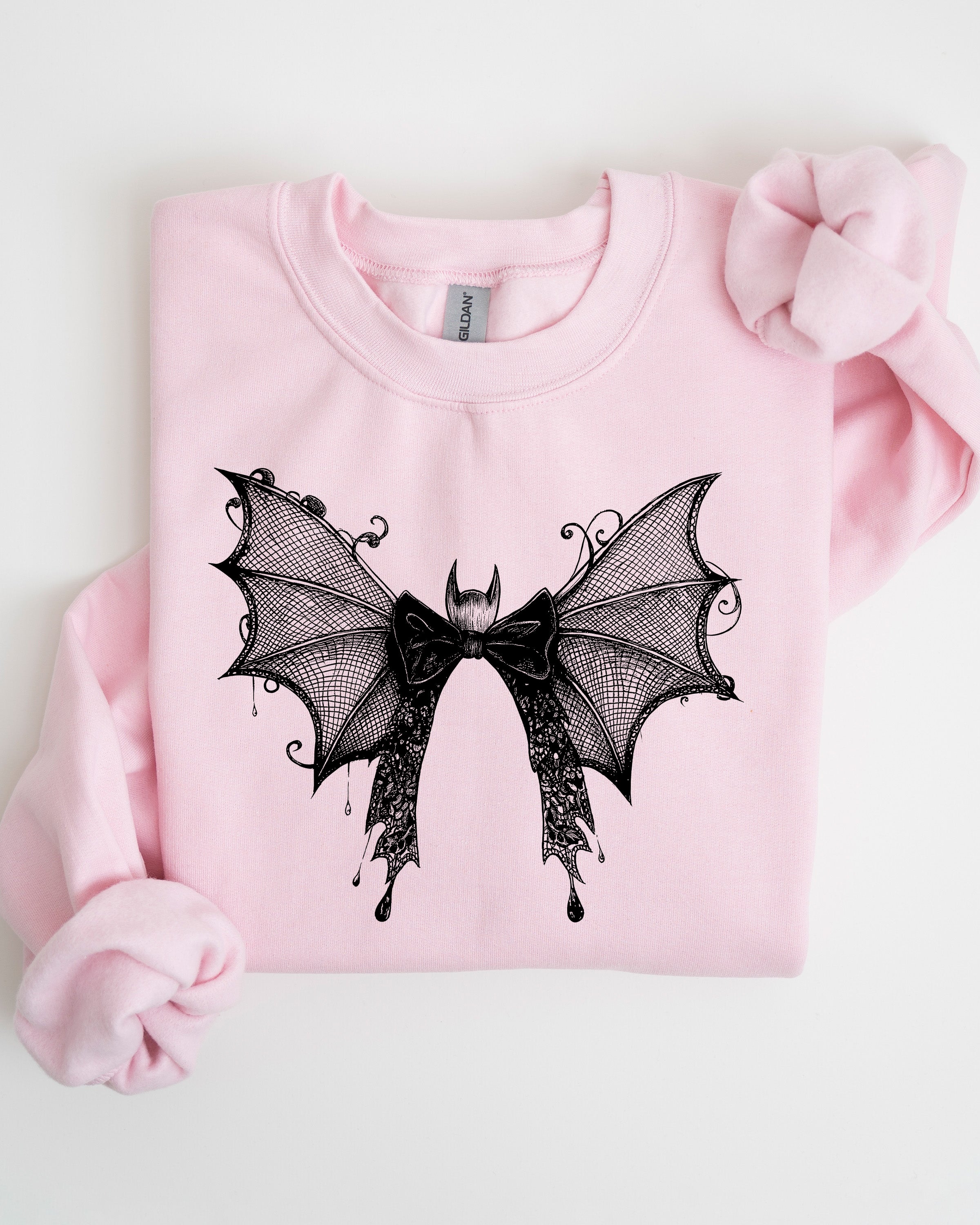 Halloween Bat Lace Gothic Spooky Witch Motif Fashion Statement For Midnight Lovers Sweatshirt
