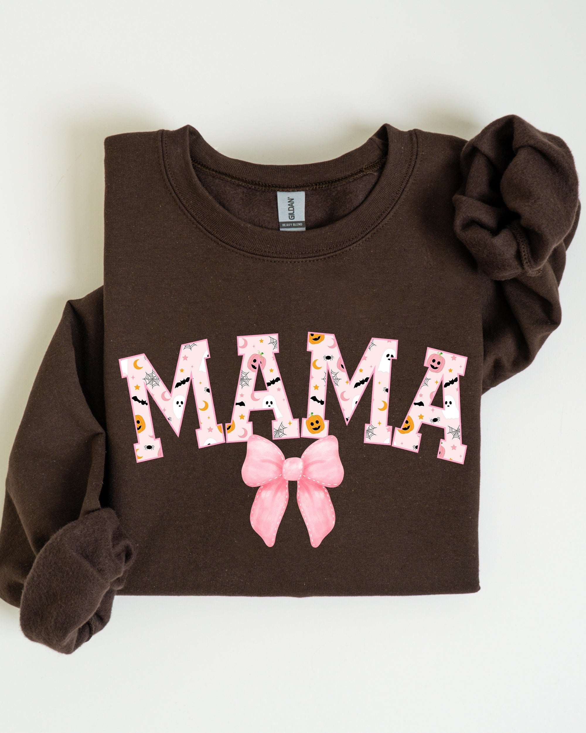 Halloween Mama Coquette Ribbons And Bows Festive Fall Autumn Seasonal Sweatshirt