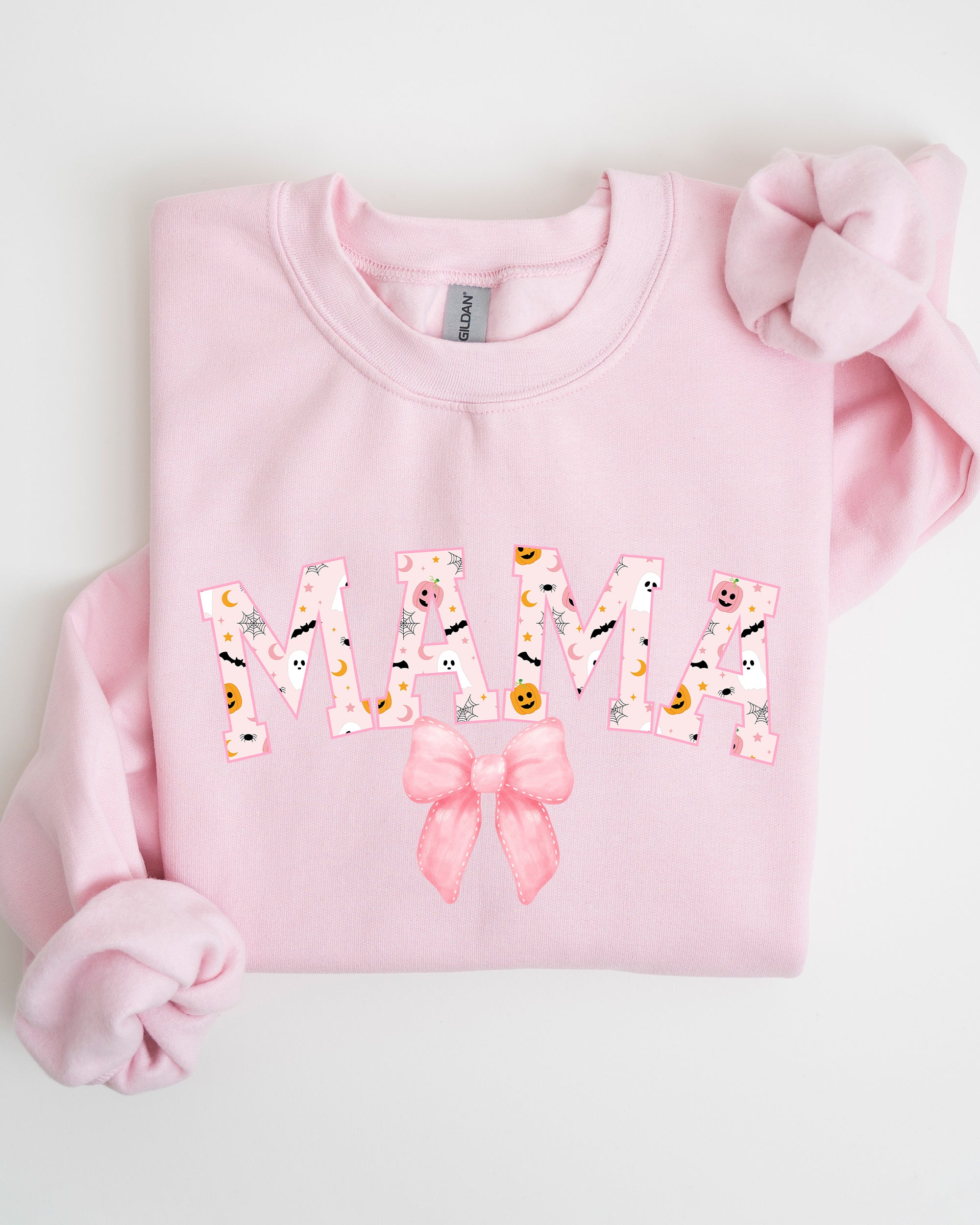 Halloween Mama Coquette Ribbons And Bows Festive Fall Autumn Seasonal Sweatshirt