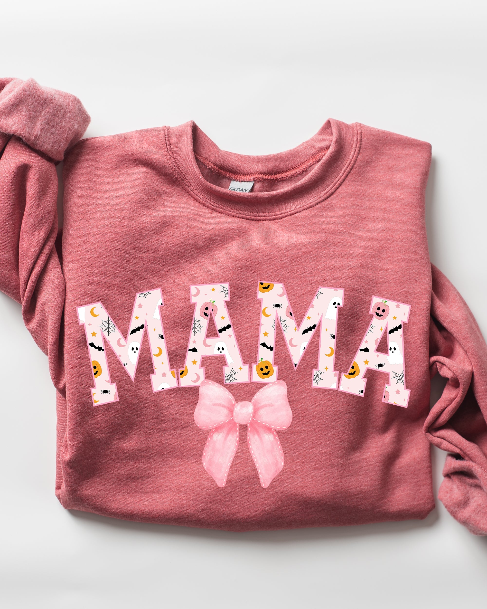 Halloween Mama Coquette Ribbons And Bows Festive Fall Autumn Seasonal Sweatshirt