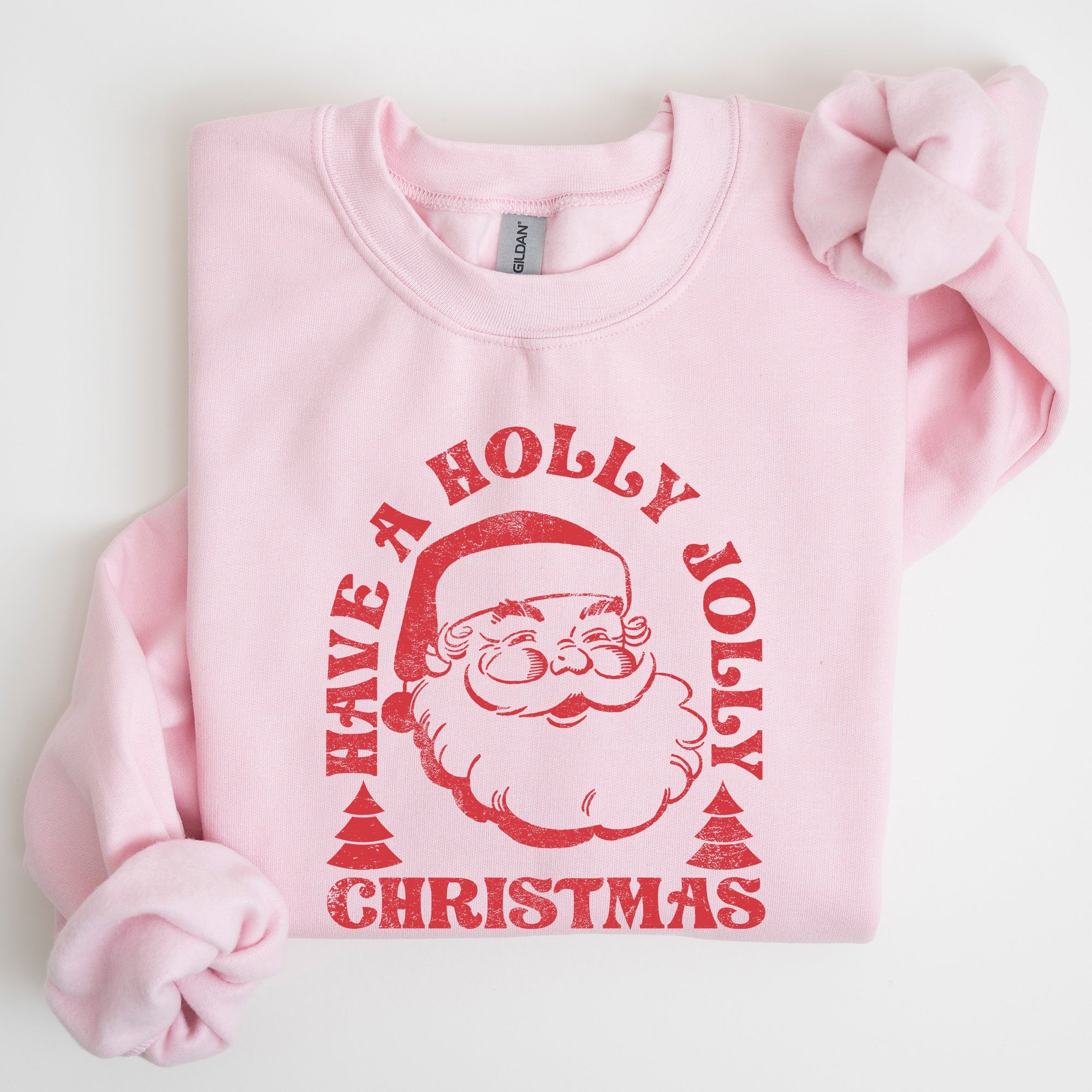 Have A Holly Jolly Christmas Classic Retro Santa Winter Xmas Cozy Vintage Holiday Spirit Sweatshirt