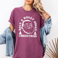Have A Holly Jolly Christmas Holiday Classic Retro Santa Winter Xmas Comfort Colors Tee