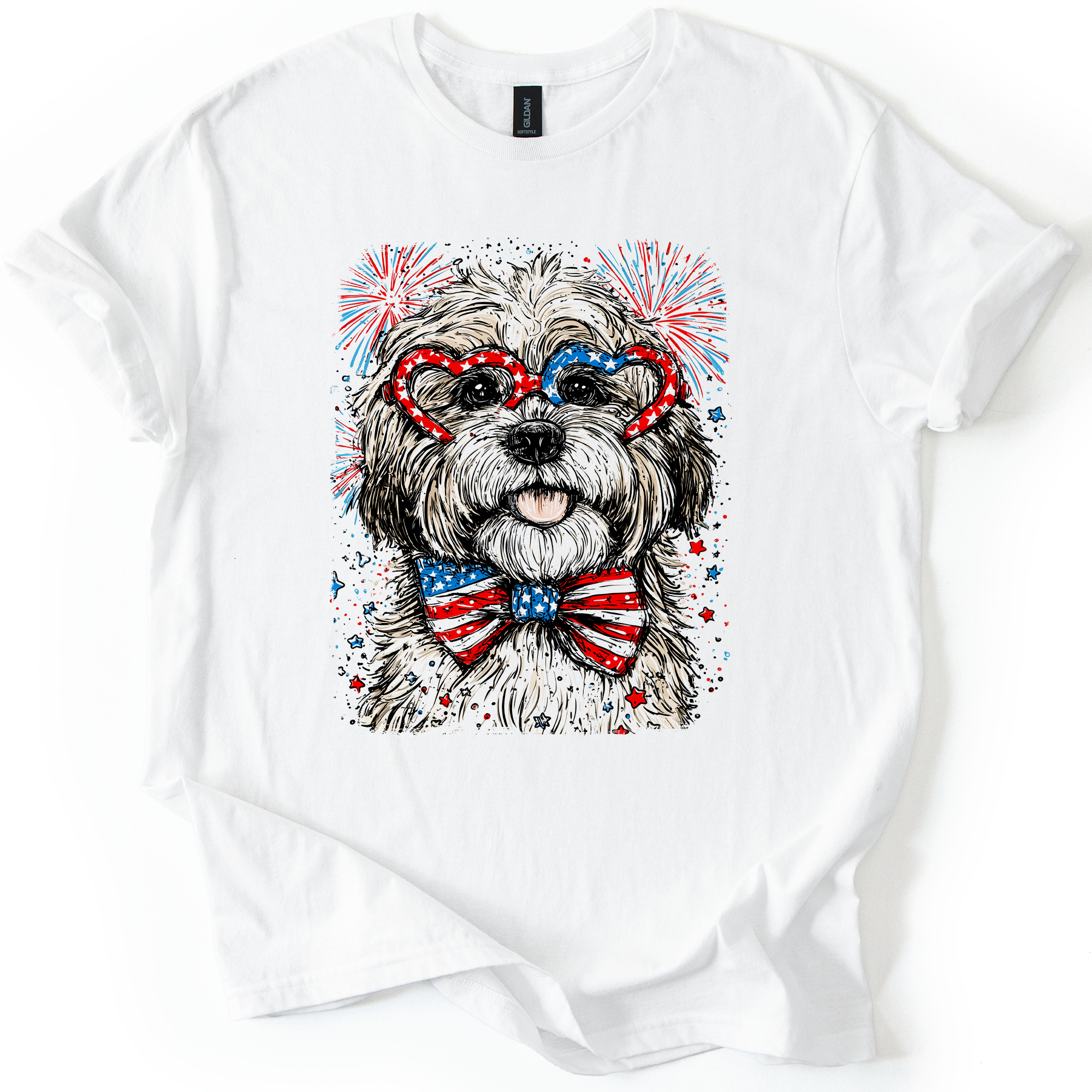 Havanese Patriotic Dog Graphic Tee