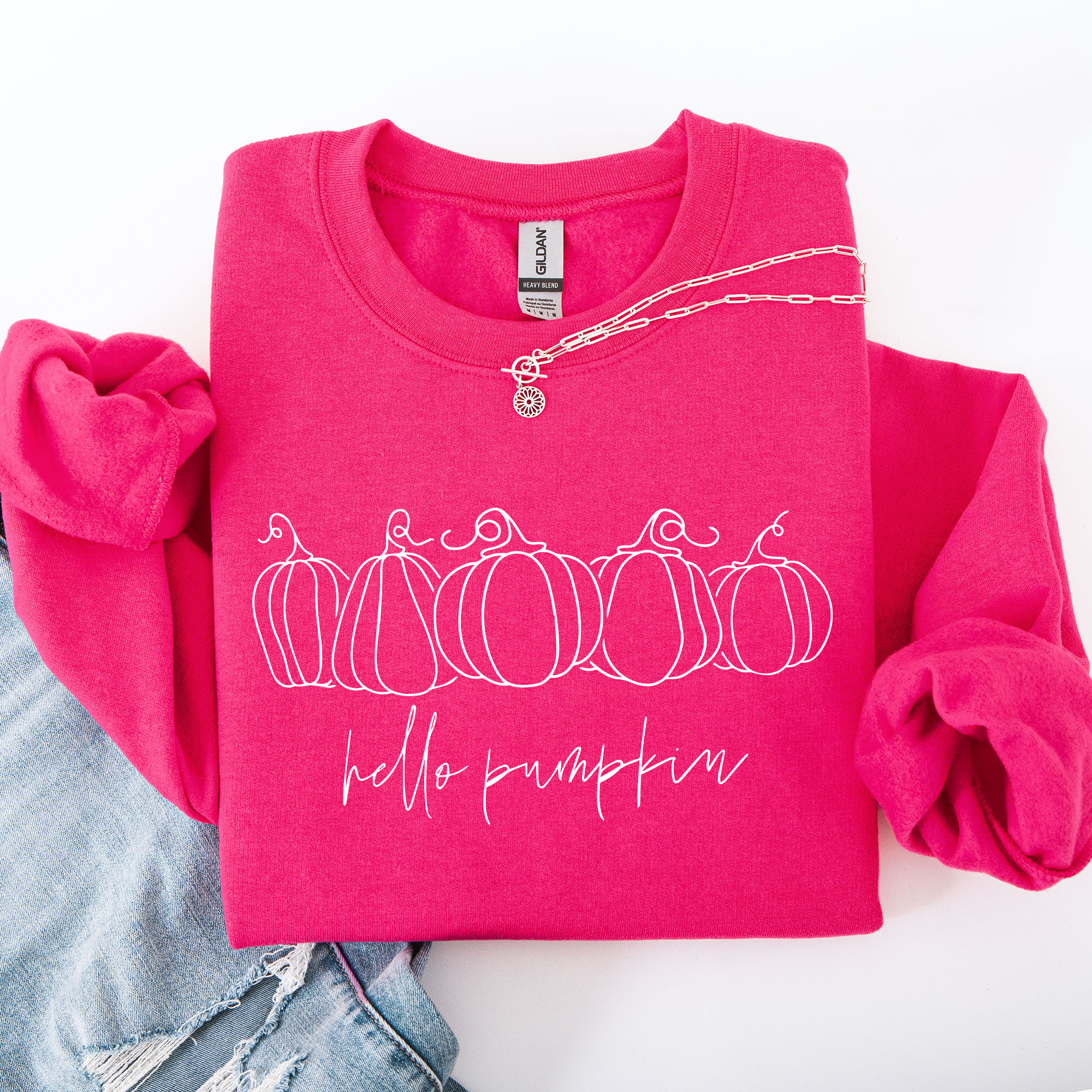 Hello Pumpkin Minimalist Thanksgiving Autumn Cozy Warm Soft Everyday Wear Stay Comfortable Sweatshirt
